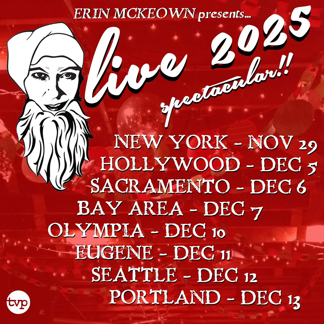 LAUGHTER! COMARADERY! REVOLUTION! join us for an #antiholiday #spectacular! 
www.erinmckeown.com/shows