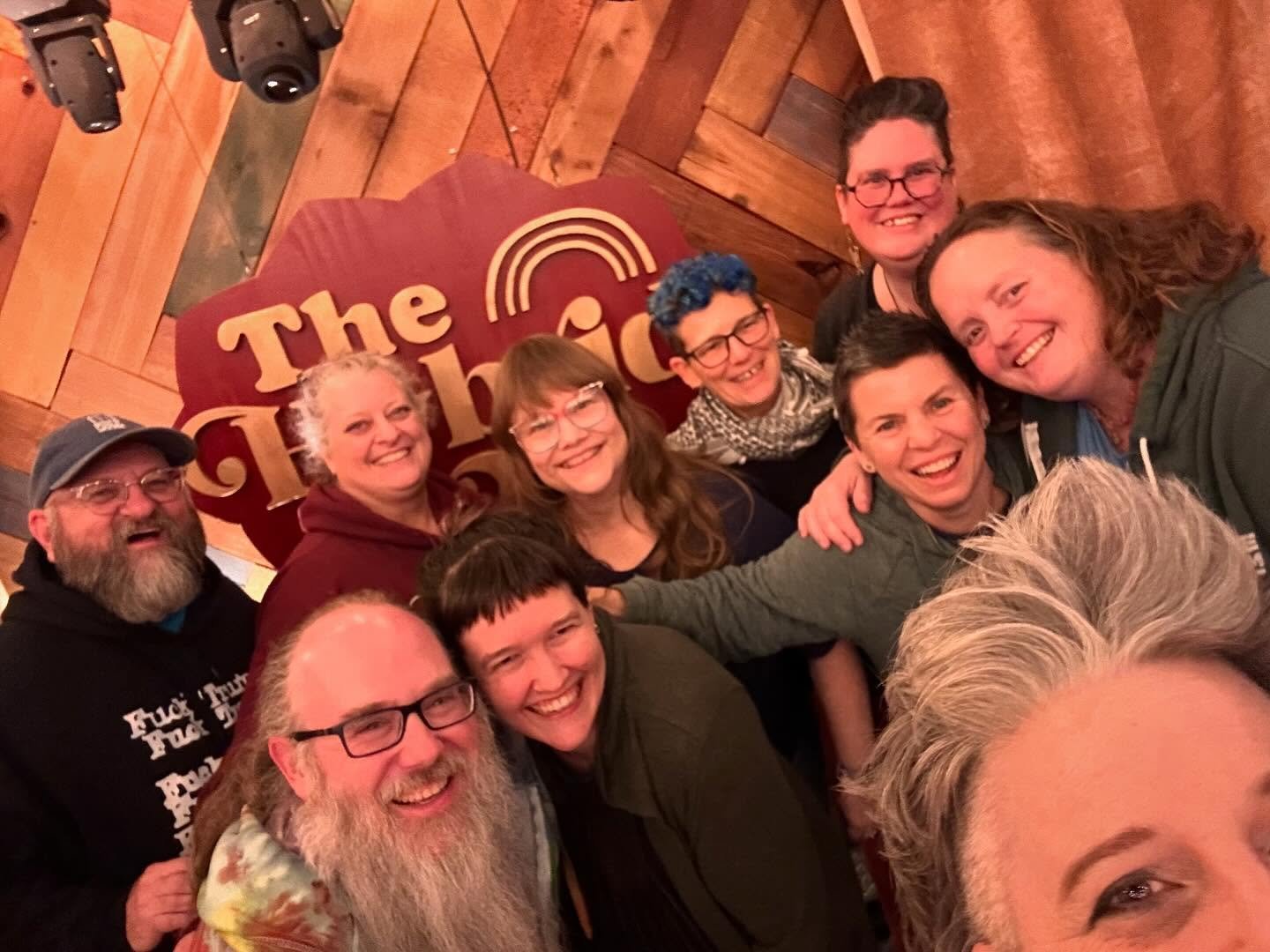 scenes from the #eugene and #olympia spectaculars. and by spectacular i mean folks gathering to laugh, be silly, revolt, and be in community. my supreme gratitude to everyone who has shown up!! last two shows of the year in #seattle 12/12 and #portla