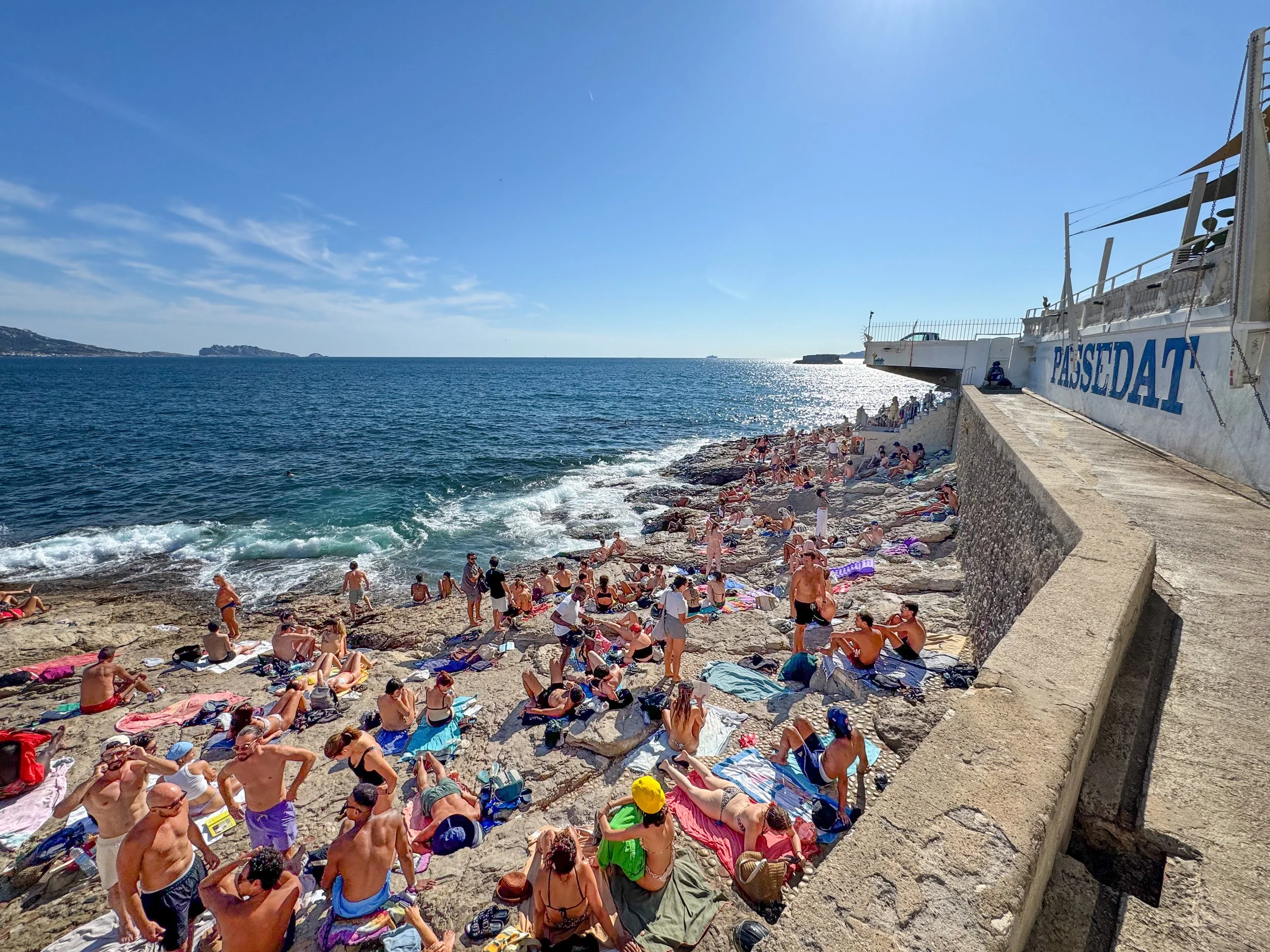  Sunbathers on the Anse de la fausse monnaie  