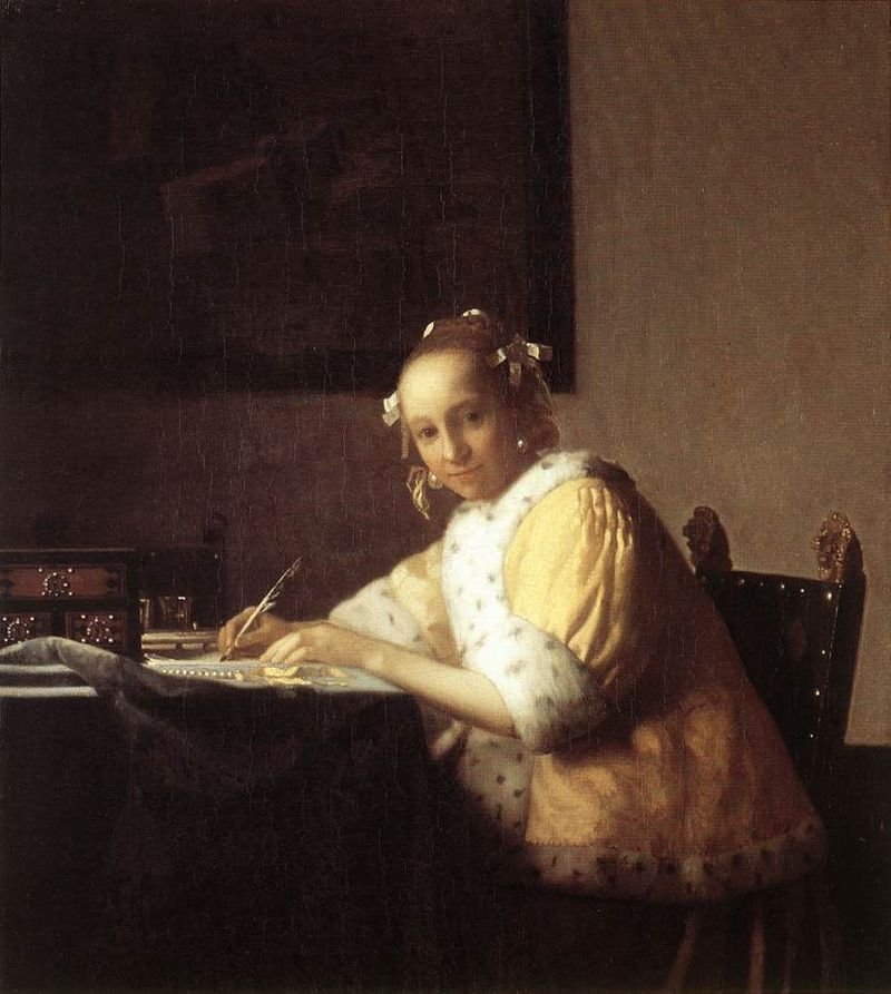 手紙を書く女 (1665)