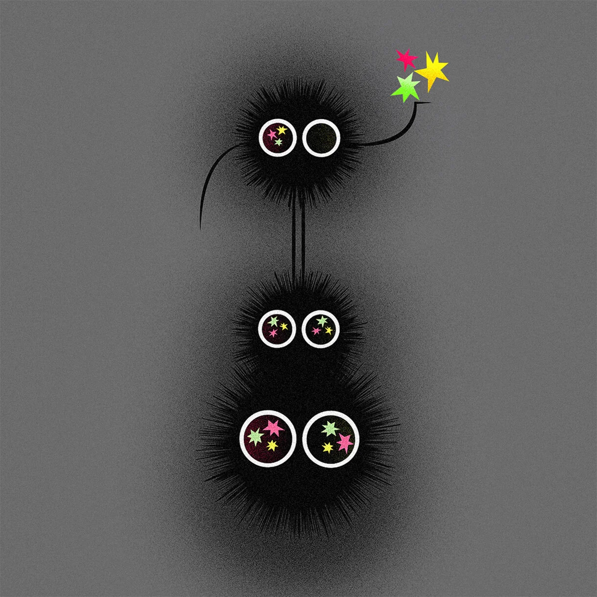  Soot Sprites from Spirited Away &amp; My Neighbor Totoro directed by Hayao Miyazaki 