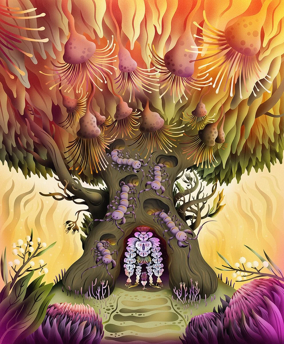 Koala Spirit Haven. Created during the Australian bush fires