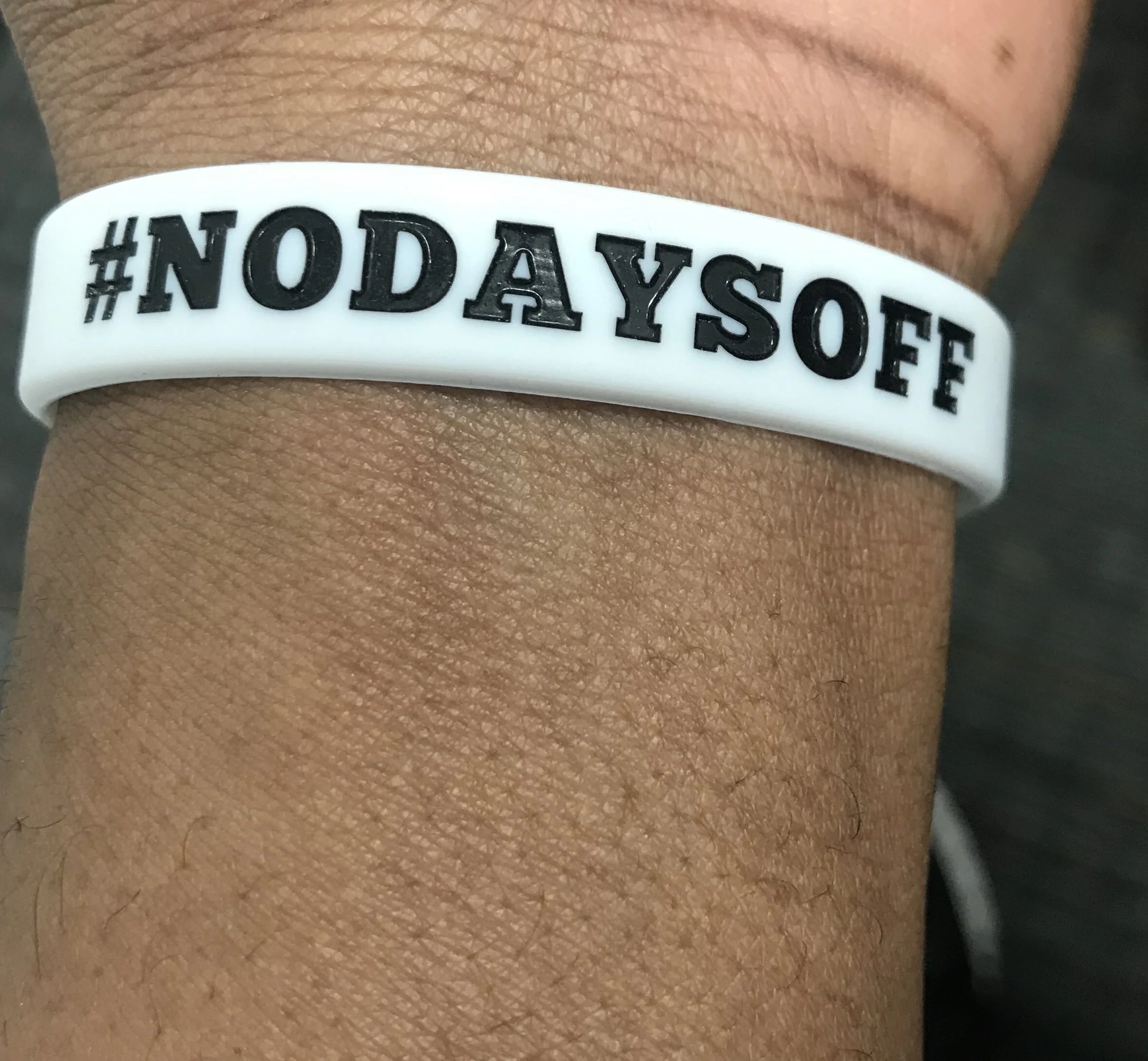 Rise And Grind Wristband (White)