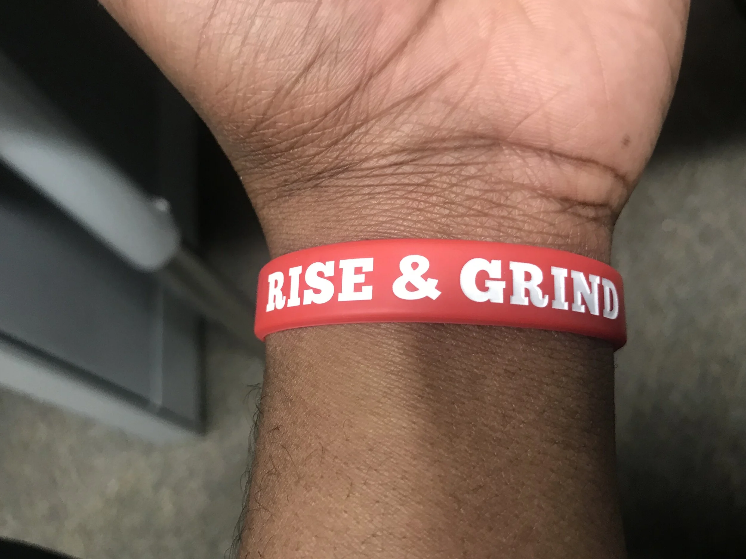 Rise And Grind Wristband (Red)