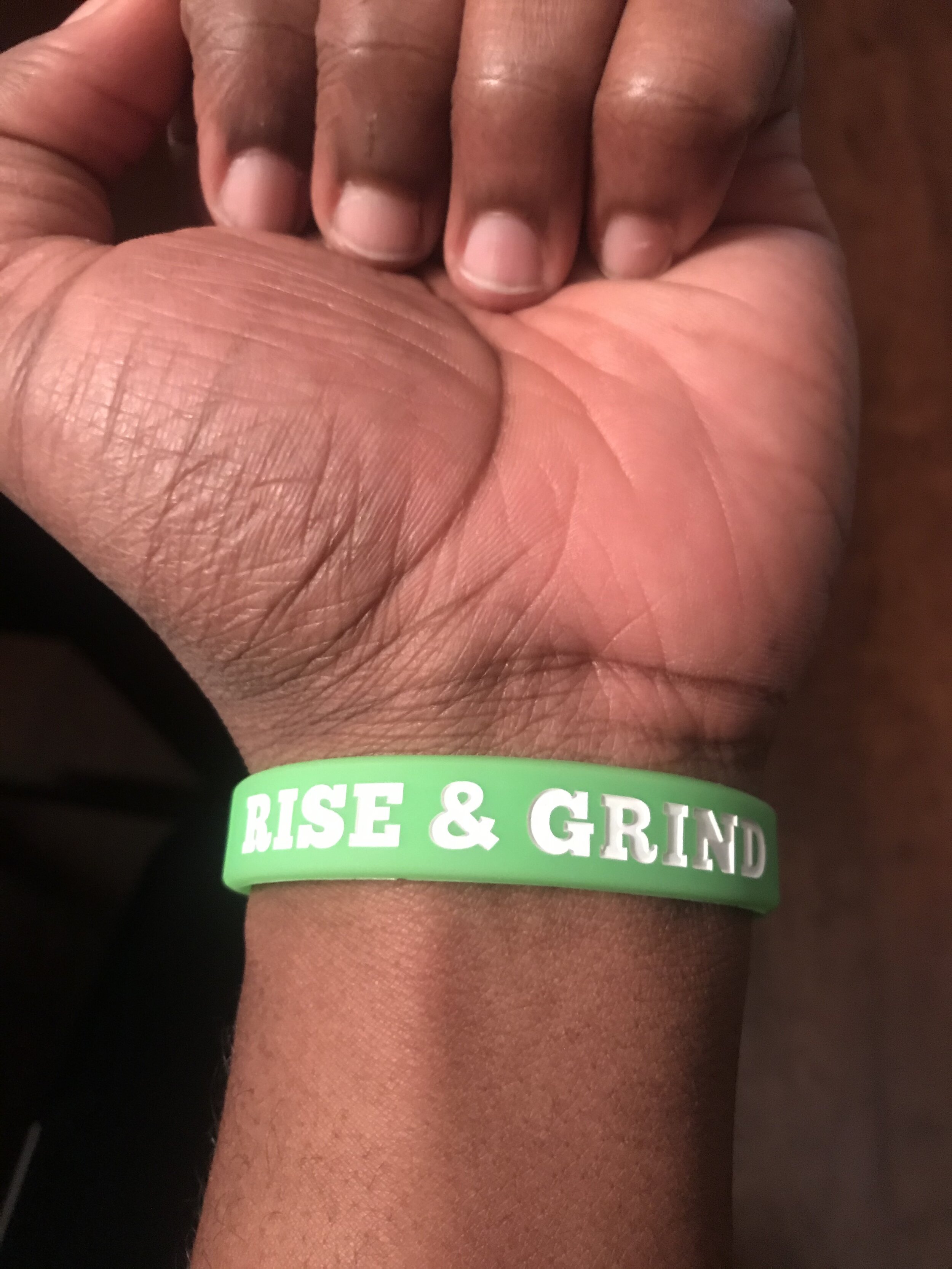 Rise And Grind Wristband (Lime Green)