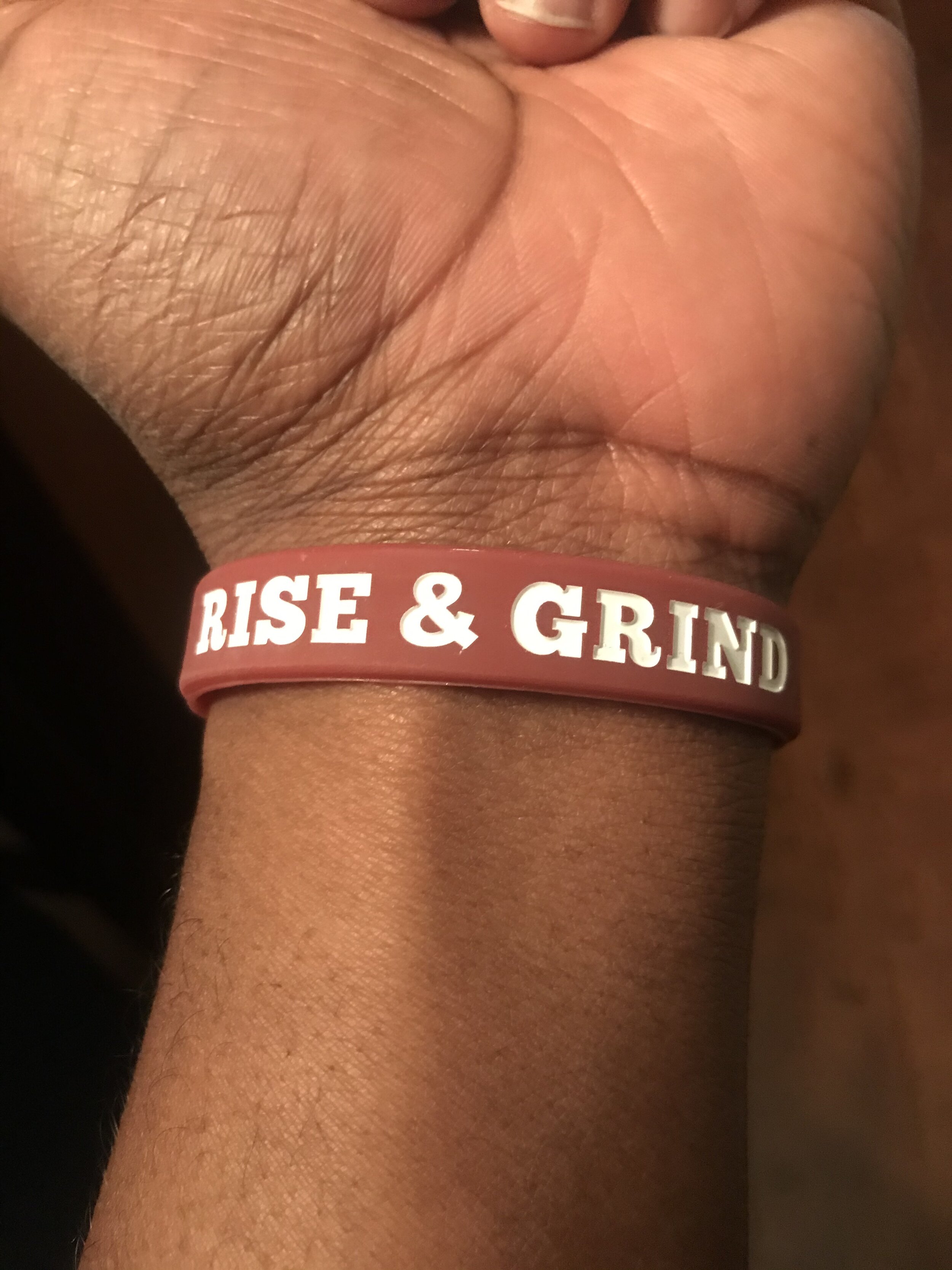 Rise And Grind Wristband (Maroon)