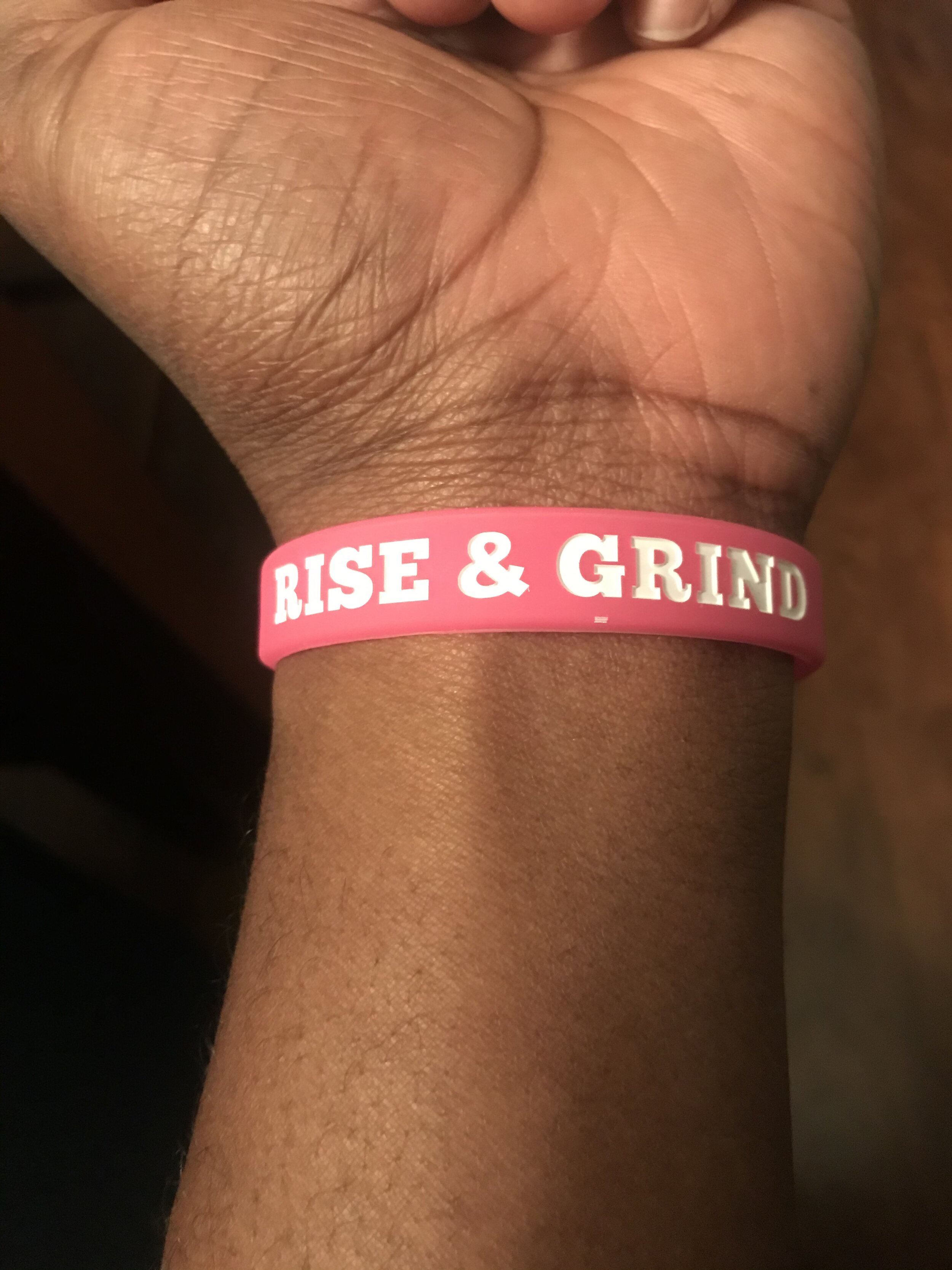 Rise And Grind Wristband (Pink)