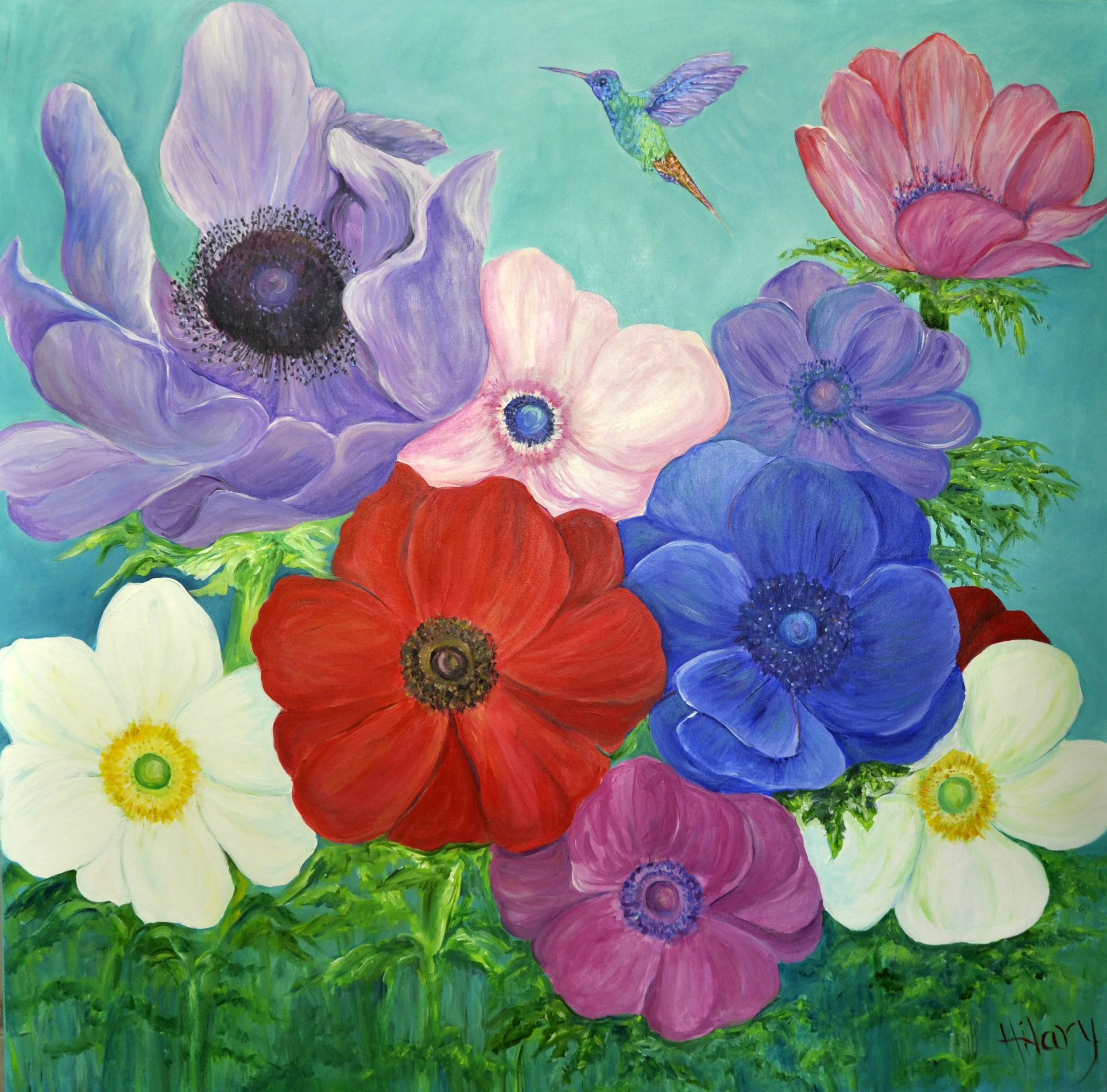 Anemones 48x48
Acrylic $1600
