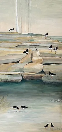 Oyster Catchers 36x18
Acrylic $1600