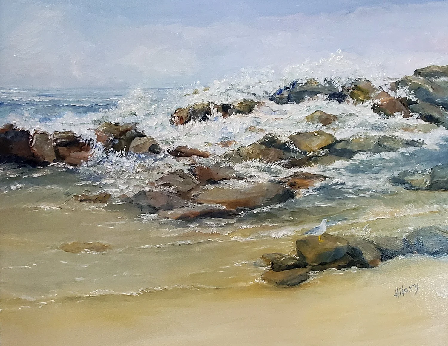 Rocks, Spray & Visitor 16x20
Oil SOLD