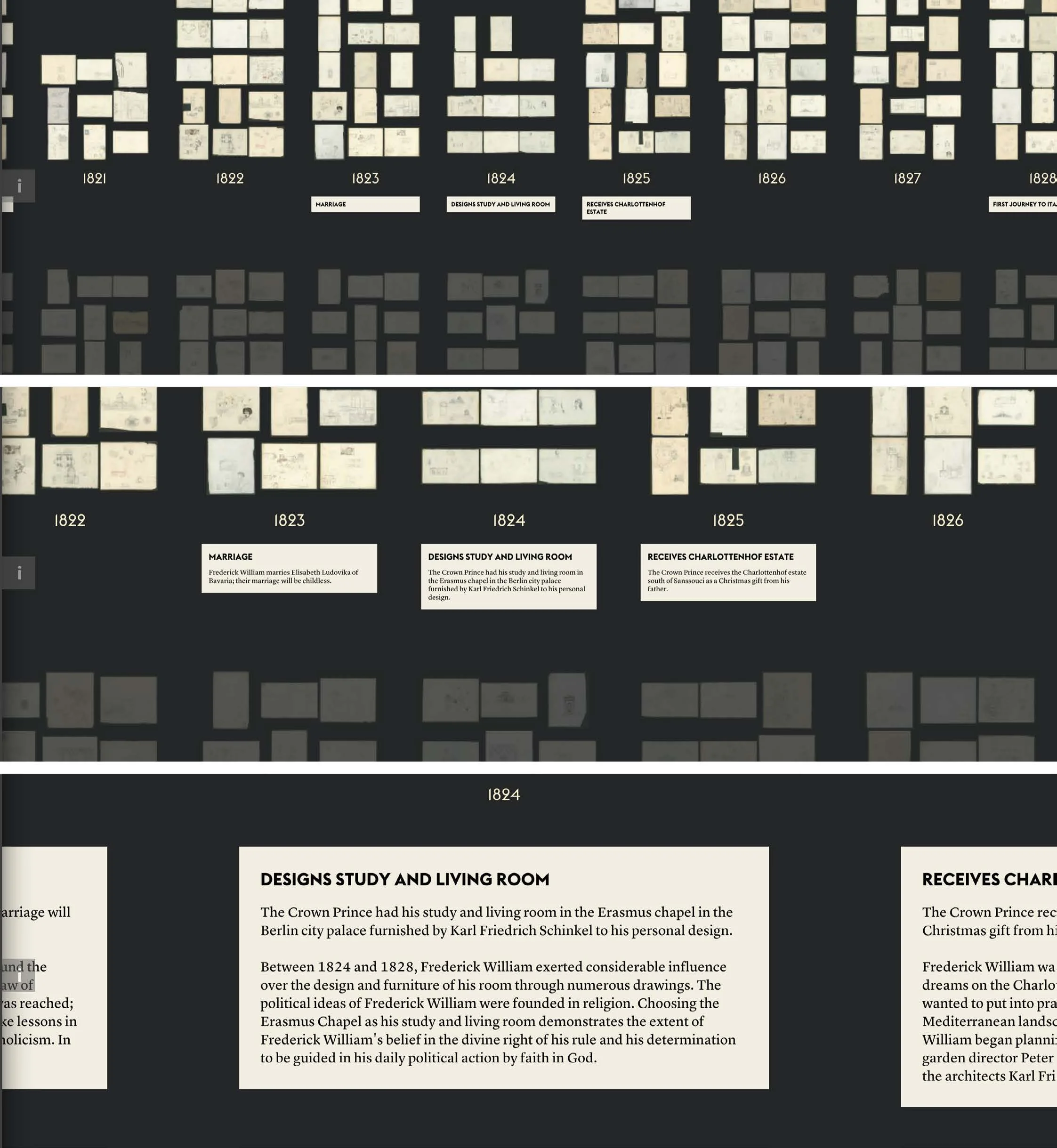 Linking structure, texture and context in a visualization of historical drawings