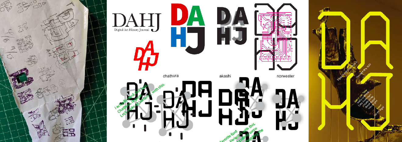 Iterations of the DAHJ logo. Image courtesy Greg Niemeyer
