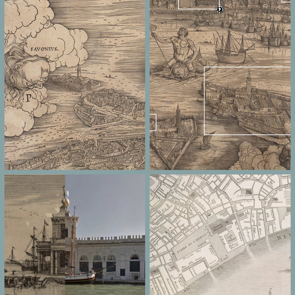 Venice Map - Fine Art Postcards - Italy Digital Art by Arte Venezia - Pixels