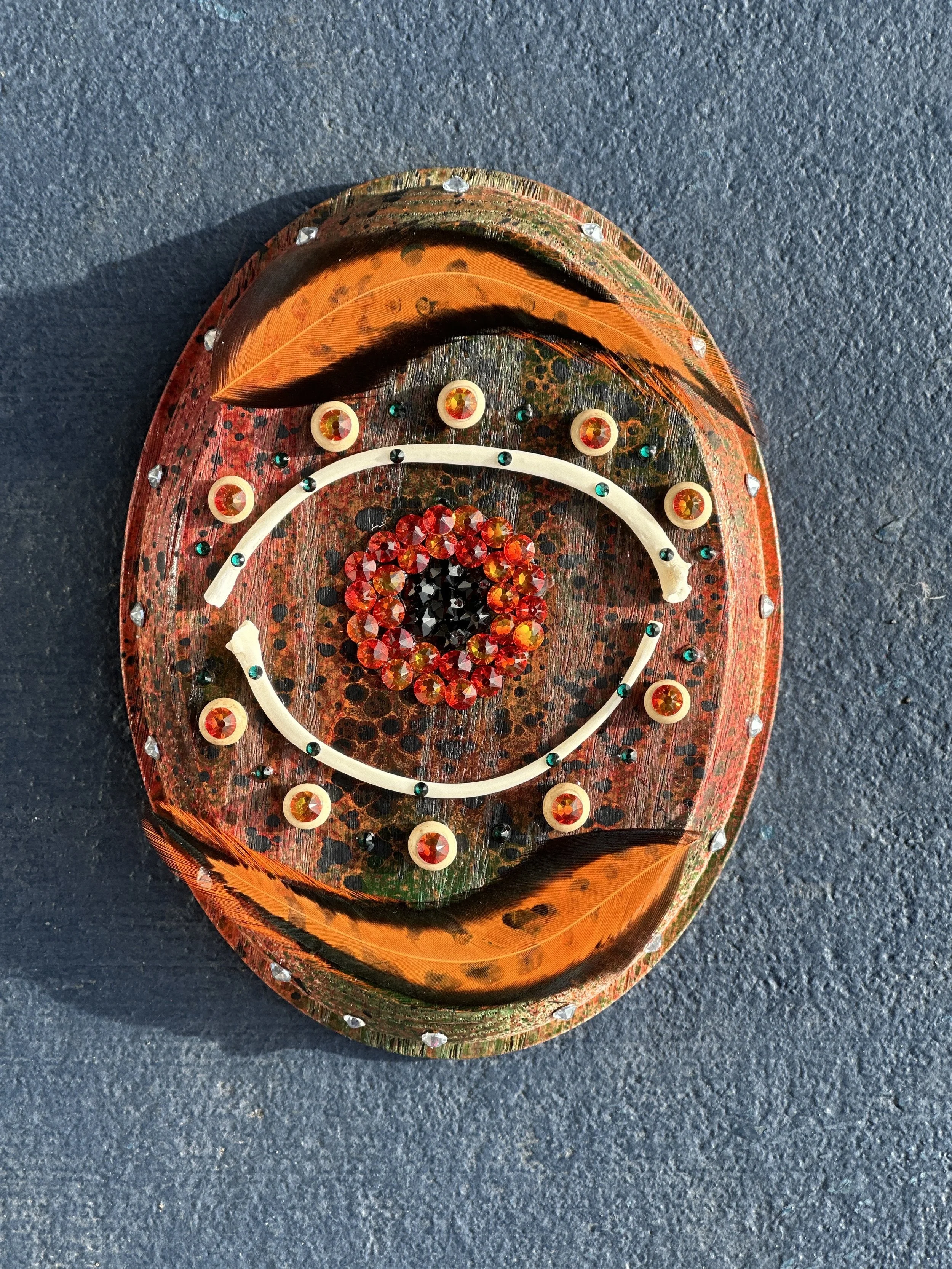 Orange and Emerald Evil Eye Ward