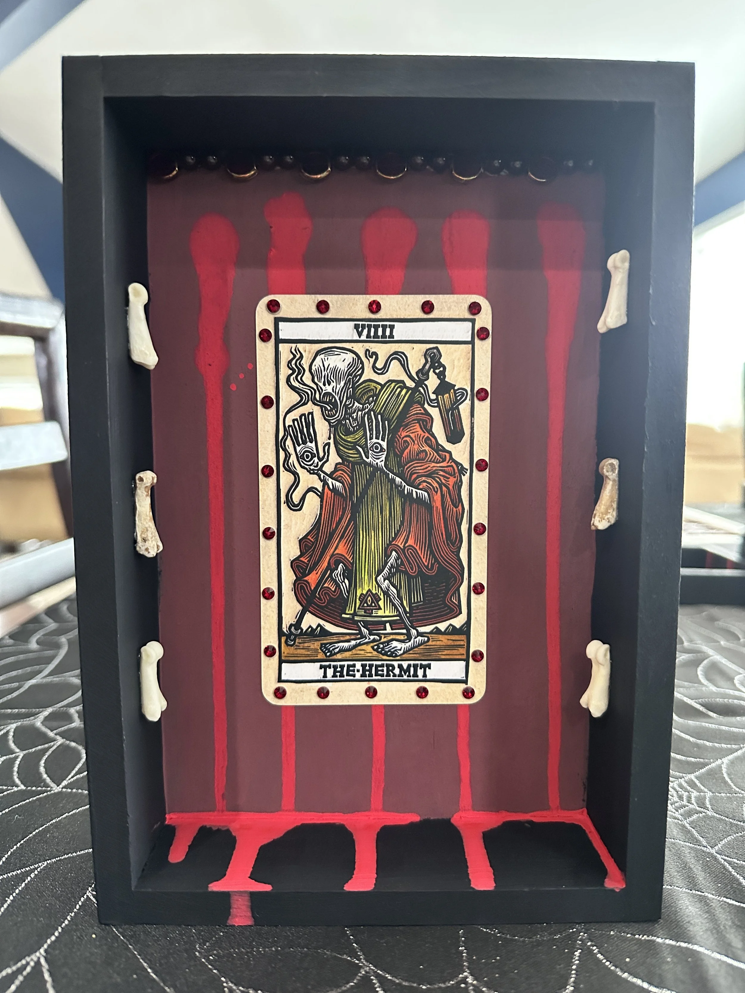 The Hermit Shadowbox--Tarot del Toro