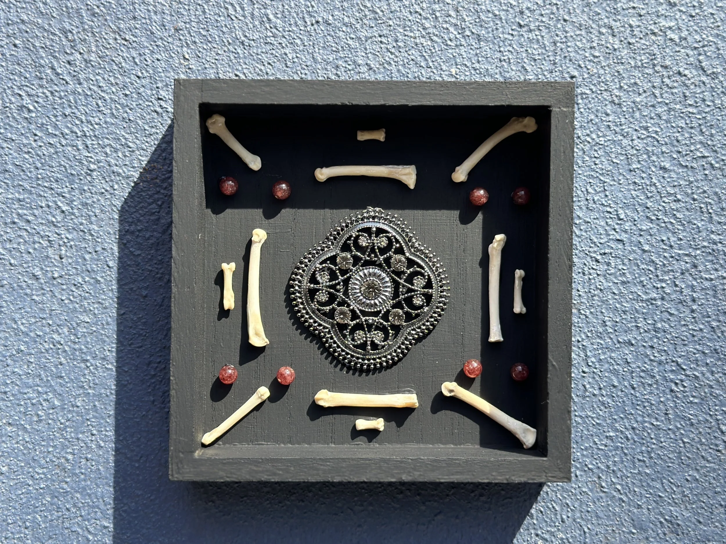 Maroon & Bone Shadowbox