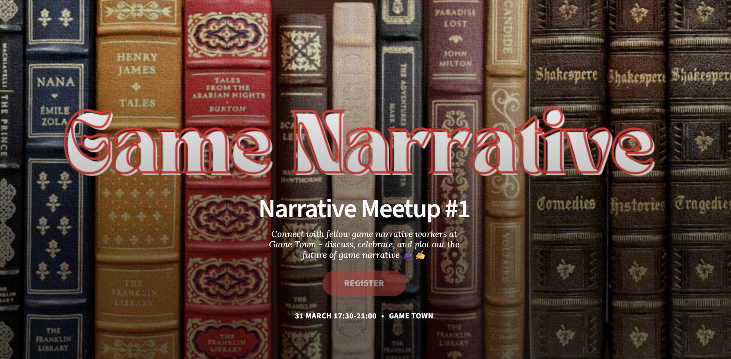 Panel member for Game Town's first Narrative Meetup.