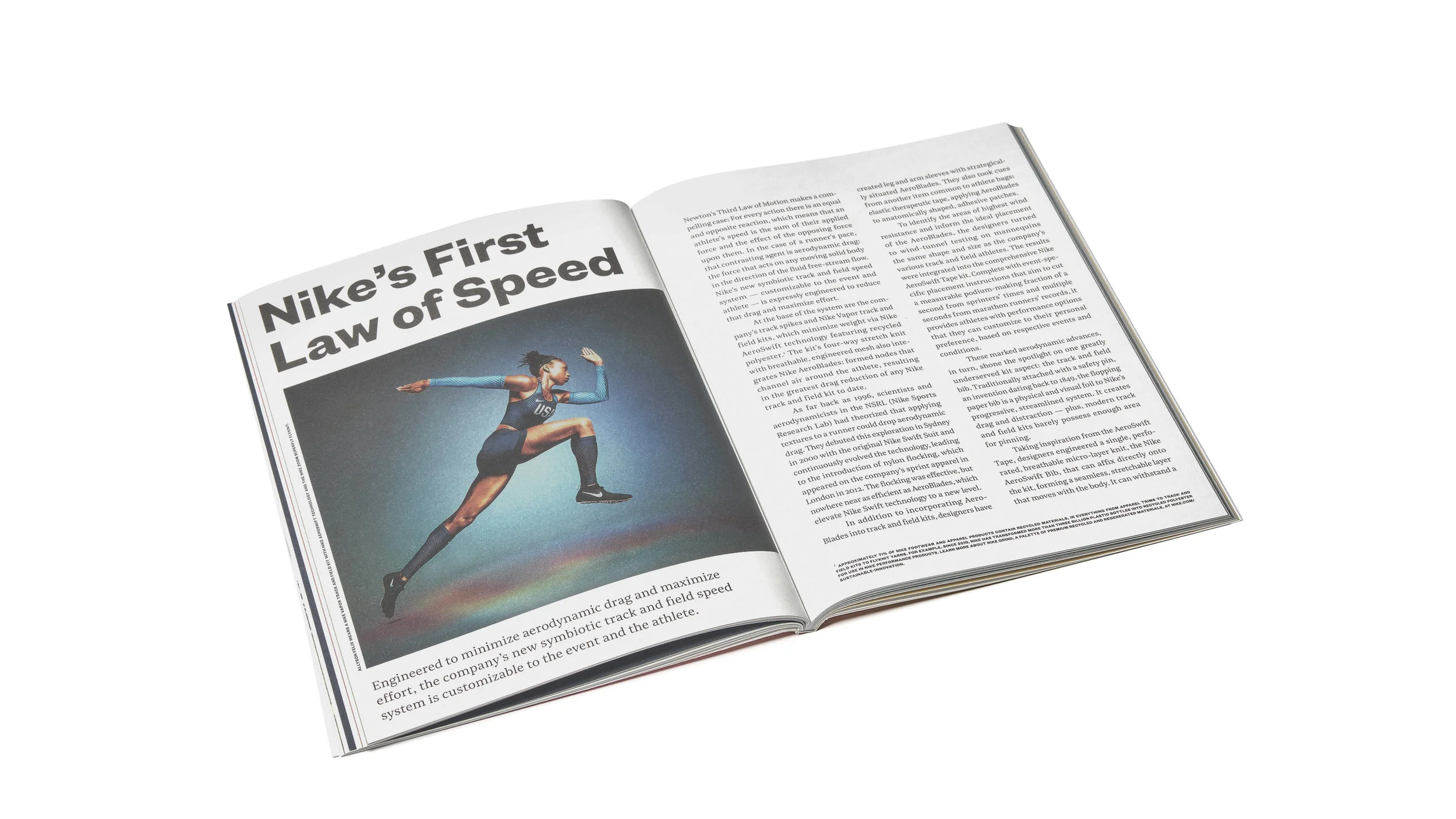 This story explores Nike's 2016 "speed system" of apparel and footwear.