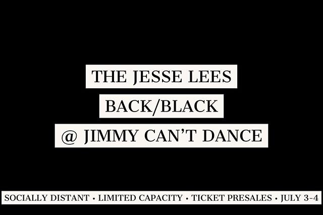 Louisville! Since the 4th of July is effectively cancelled, we&rsquo;re blacking it out. But, there&rsquo;s still a great reason to celebrate: we&rsquo;re back at Jimmy Can&rsquo;t Dance! We&rsquo;re doing four limited-capacity shows to keep our soci