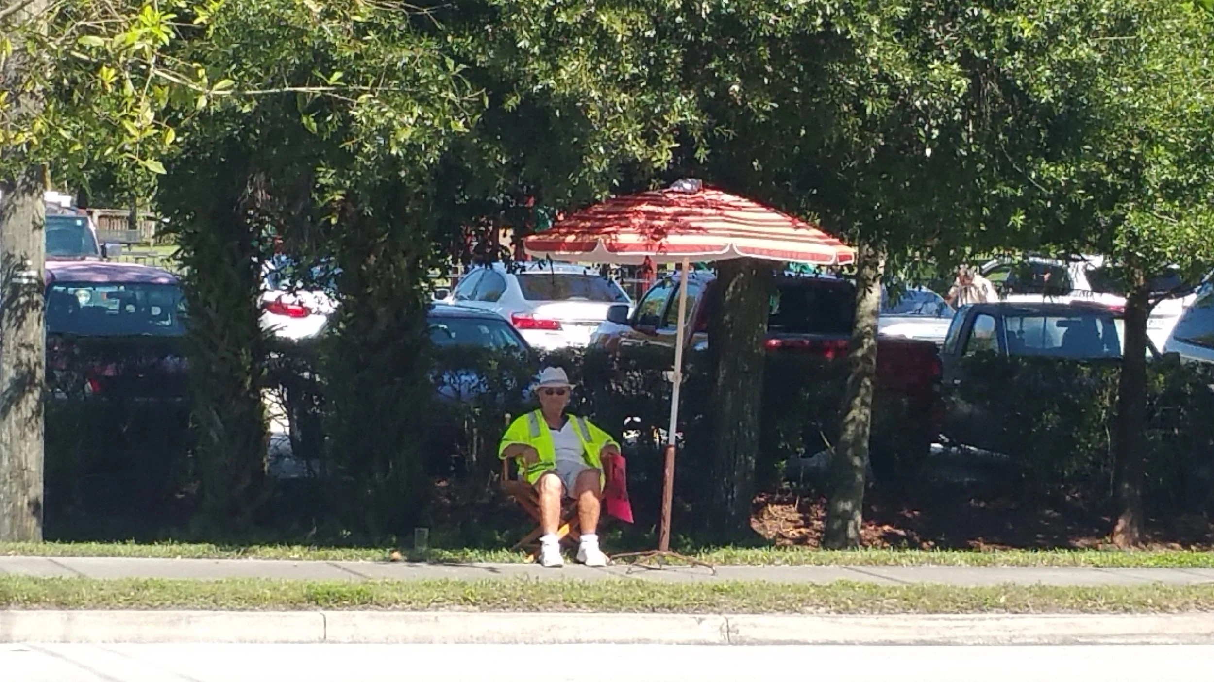 One of my clients pitched in when we needed a crossing guard