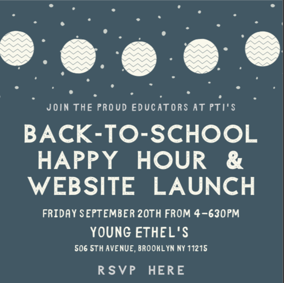 Back to School Happy Hour and Website Launch