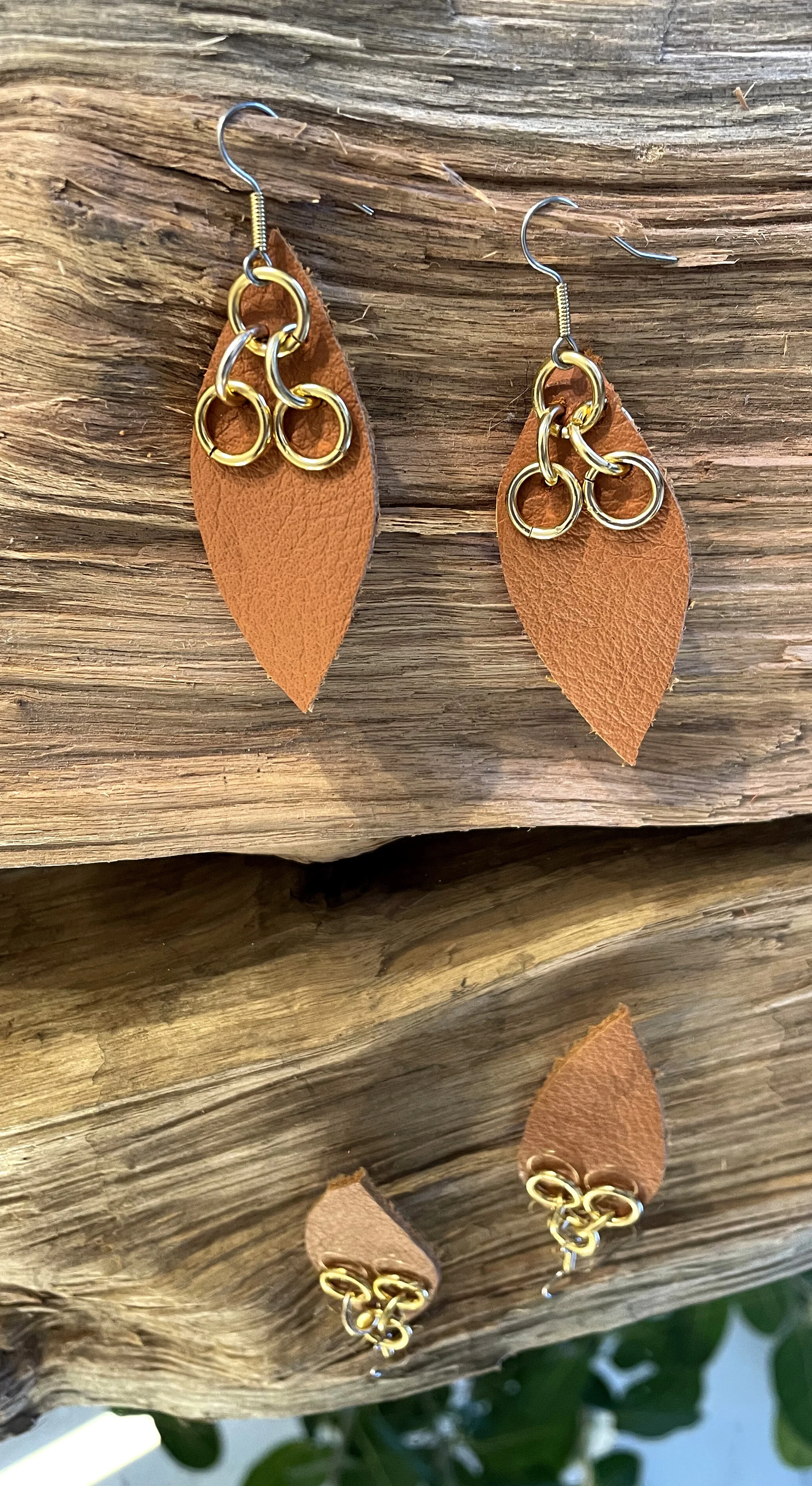 Tan Earrings