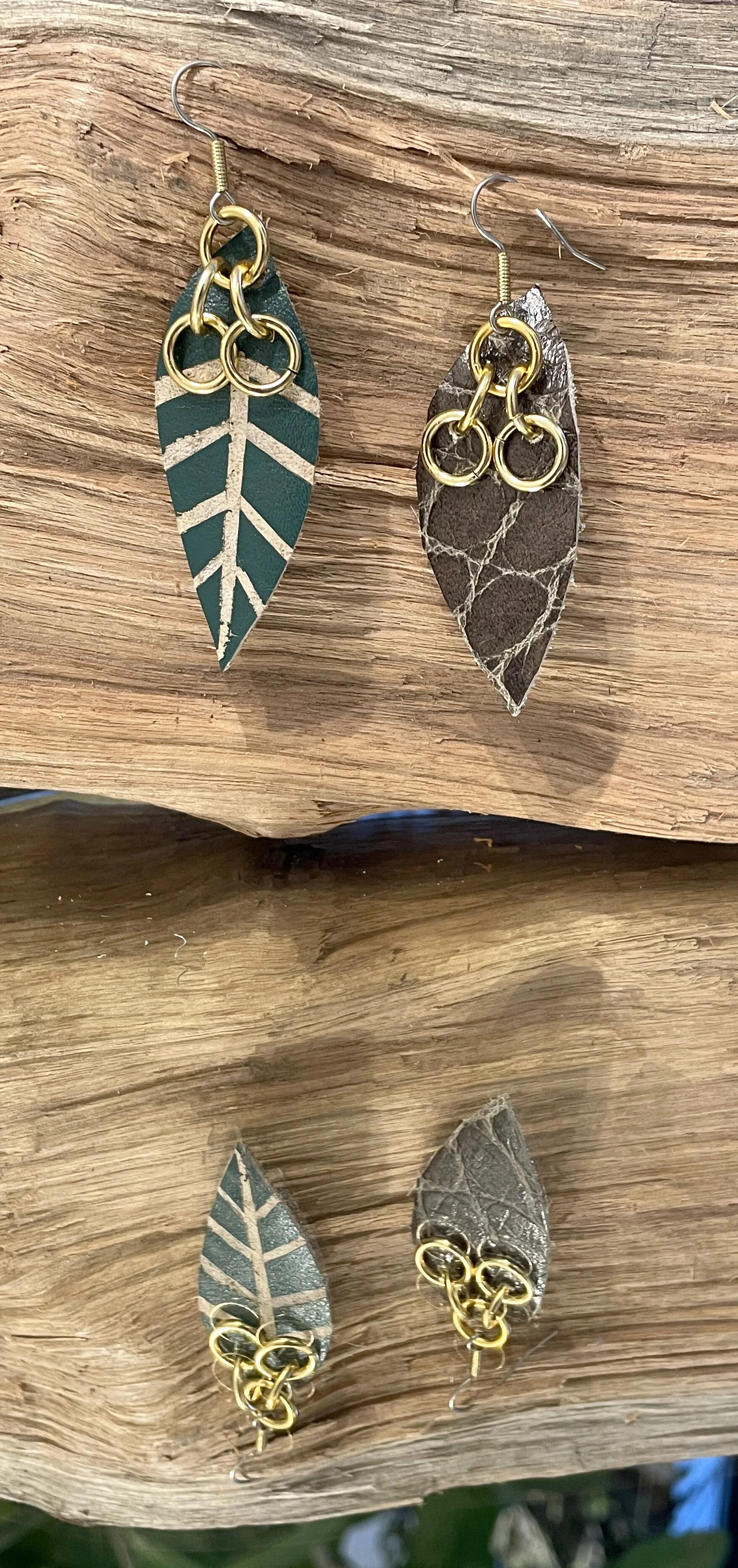 Leaf and Snake Earrings