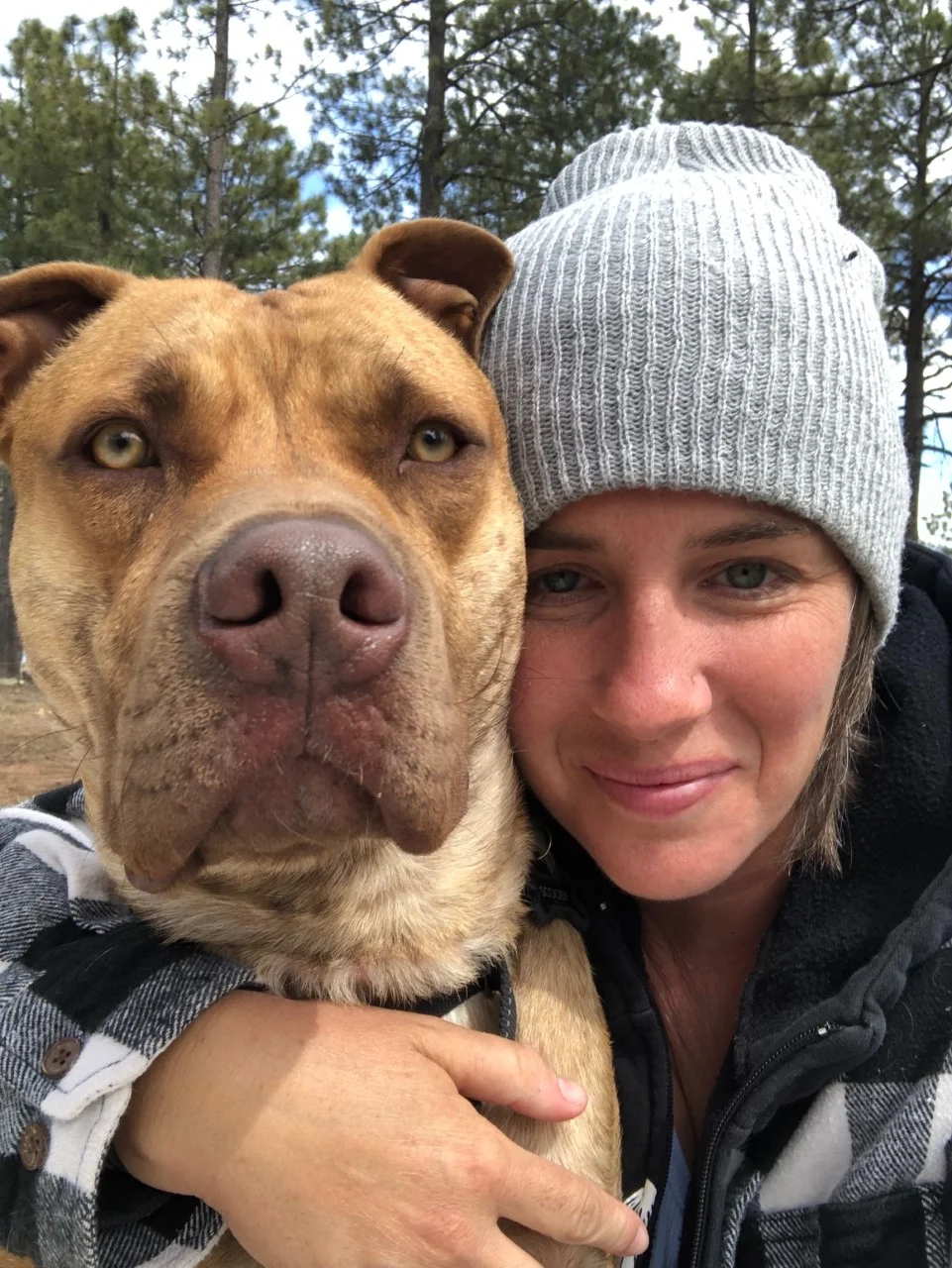 Kerry with her foster Scooby out on an adventure!
