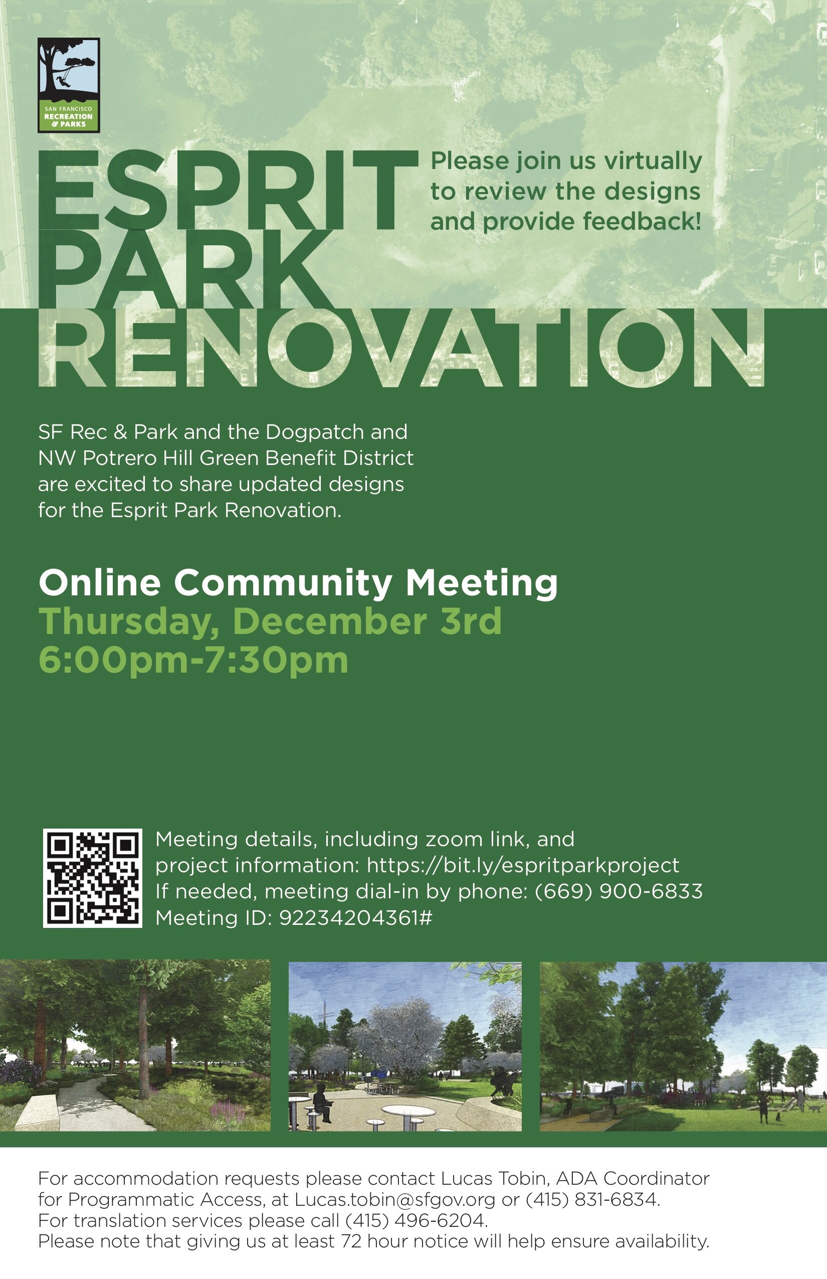 Dec 3: Esprit Park Community Meeting