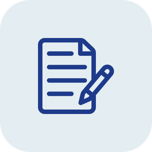 Icon of a document and pencil, representing writing or editing.