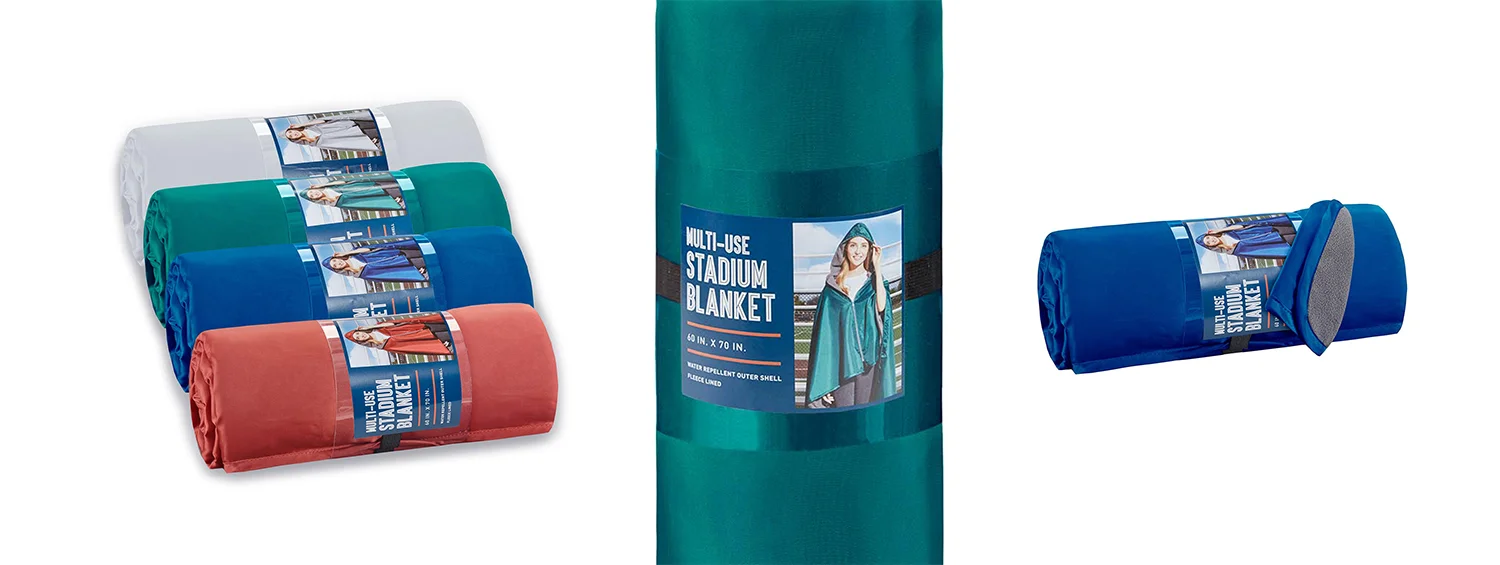  Tuesday Morning stadium blanket packaging 