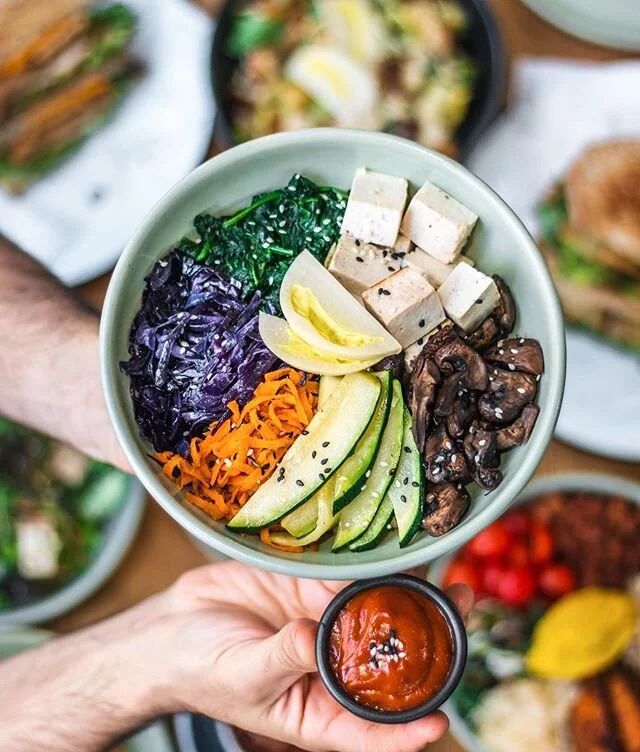SEOUL BOWL!! This is our vegan take on the traditional Korean Bibimbap.. It’s full of roasted veggies, tofu, brown rice & quinoa served with a housemade gochujang sauce and our vegan egg.. Mix it all together and enjoy! Made by one of our OG cooks Shannon, who grew up eating Bibimbaps. You can thank him later 🤫😋 come get your hands on it if you haven’t tried it already, we’re open back open tomorrow! 🙌🏾