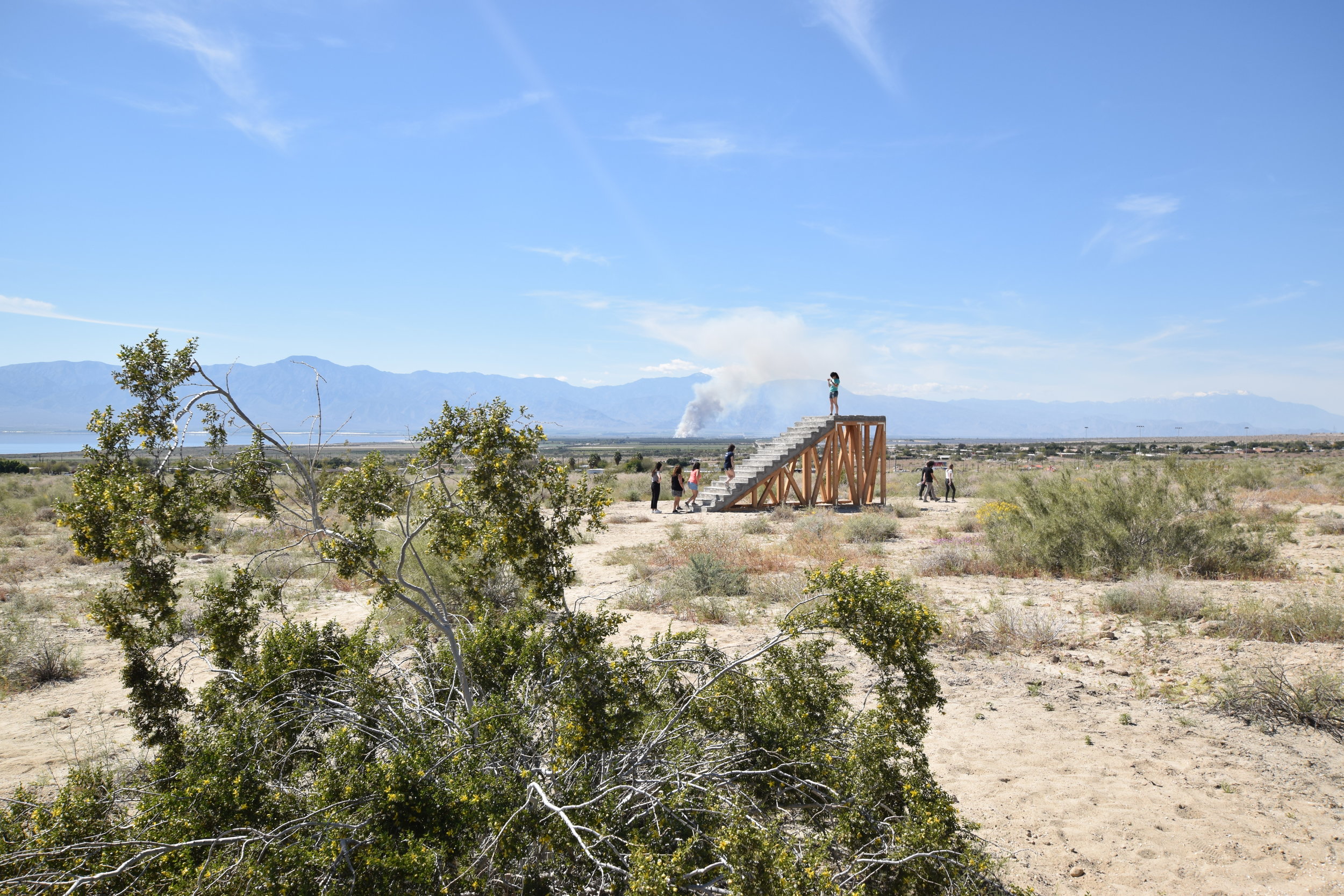 Ivan Argote’s installation A Point of View, located not far from the Mexican border, acts as a platform to project the visitor into the landscape. https://www.desertx.org Copyright © 2019, Telling Tales by Cecilia Lindström. All rights reserved.