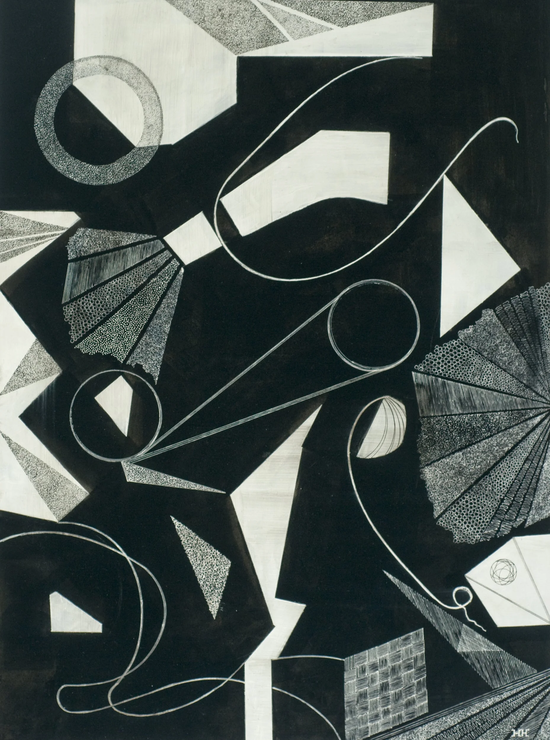 Loose Ends. pen and ink on watercolor paper, 27 x 19 inches/69 x 48 cm.