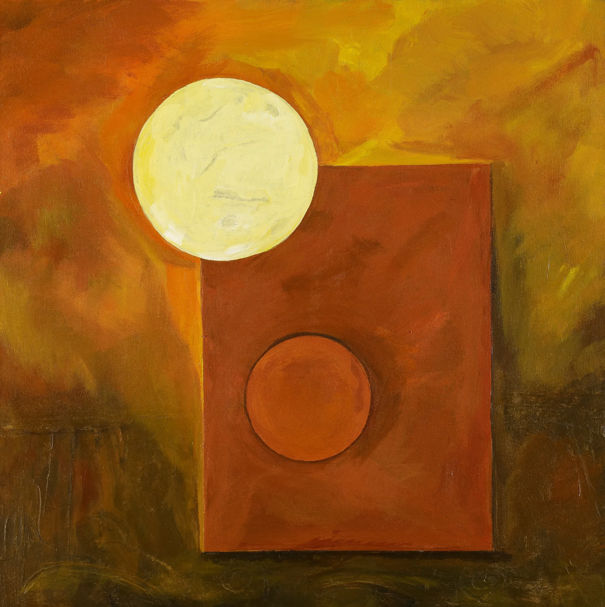Santa Fe. Oil on canvas, 20 x 20 inches/51 x 51 cm. SOLD