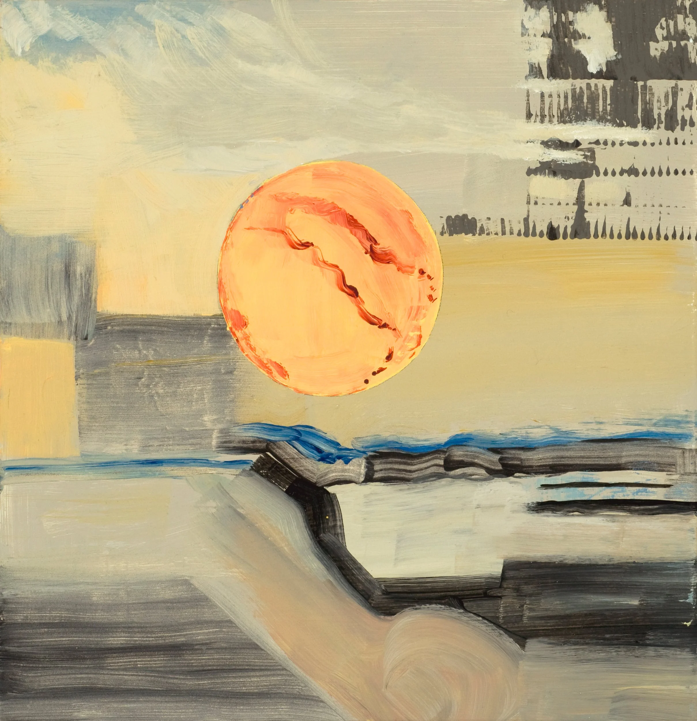Across the Bay. Acrylic on panel. 12 x 12 inches/30.5 x 30.5 cm. SOLD