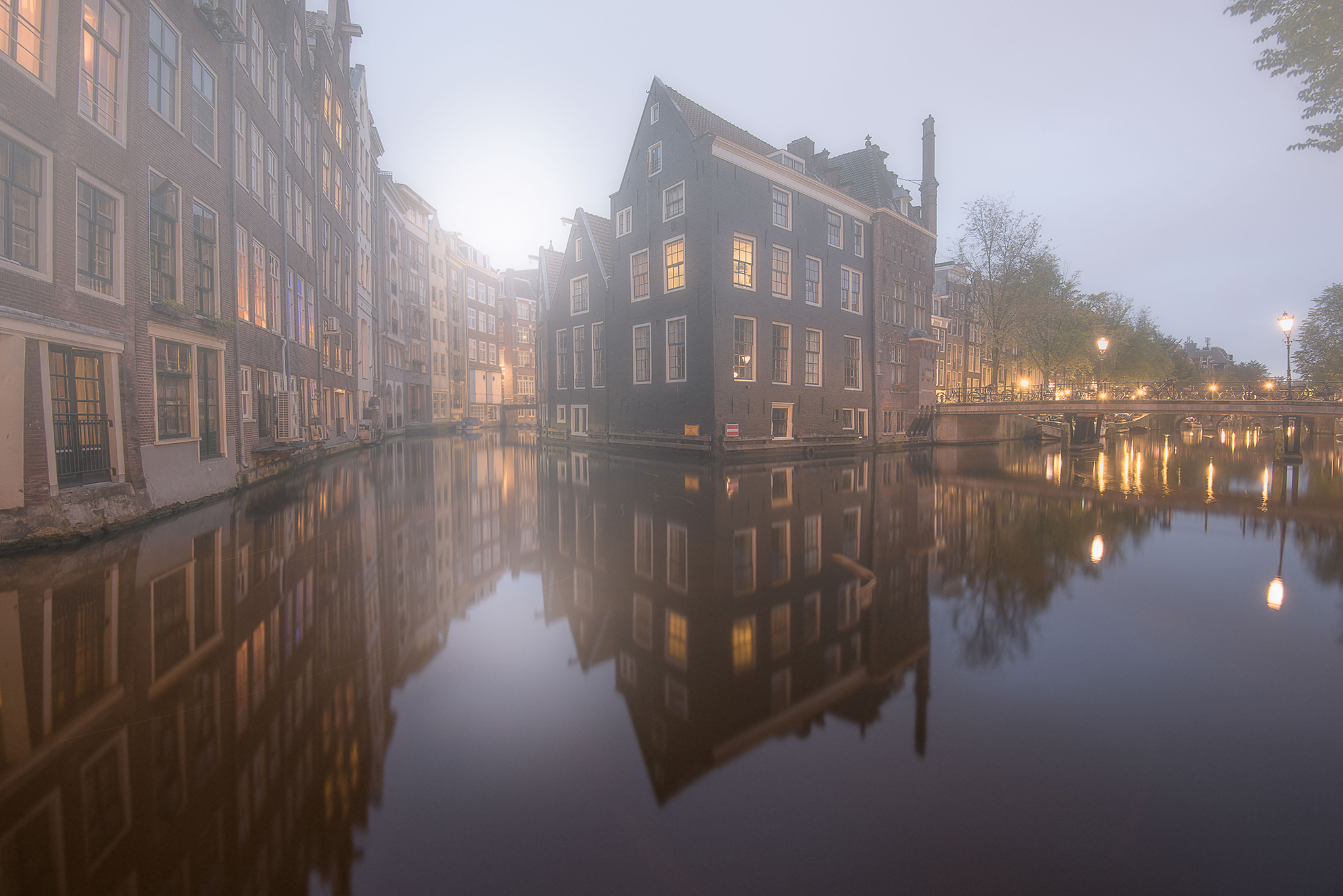 Foggy day in Amsterdam