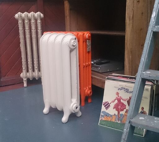 Art Deco princess cast iron radiator in White