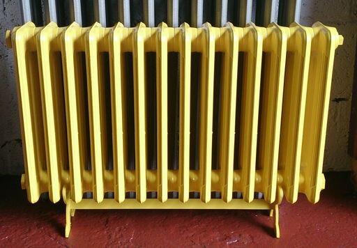 Yellow antique column cast iron radiator