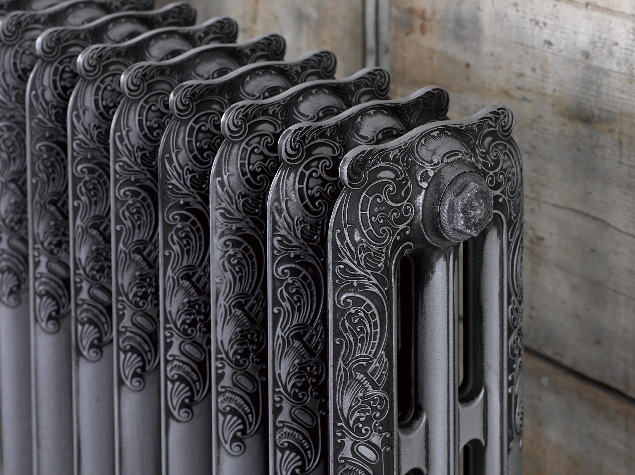 Rococo Three Column Cast Iron Radiator 960mm High — Vintage Cast Iron ...