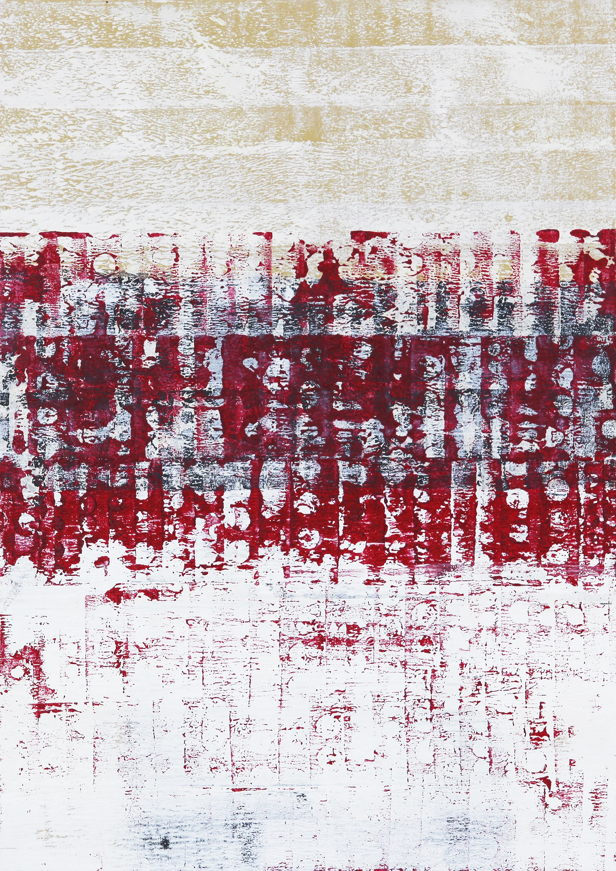 Space Ceremony IV. - acrylic on paper; 24,5 x 34,5 cm; 2019
