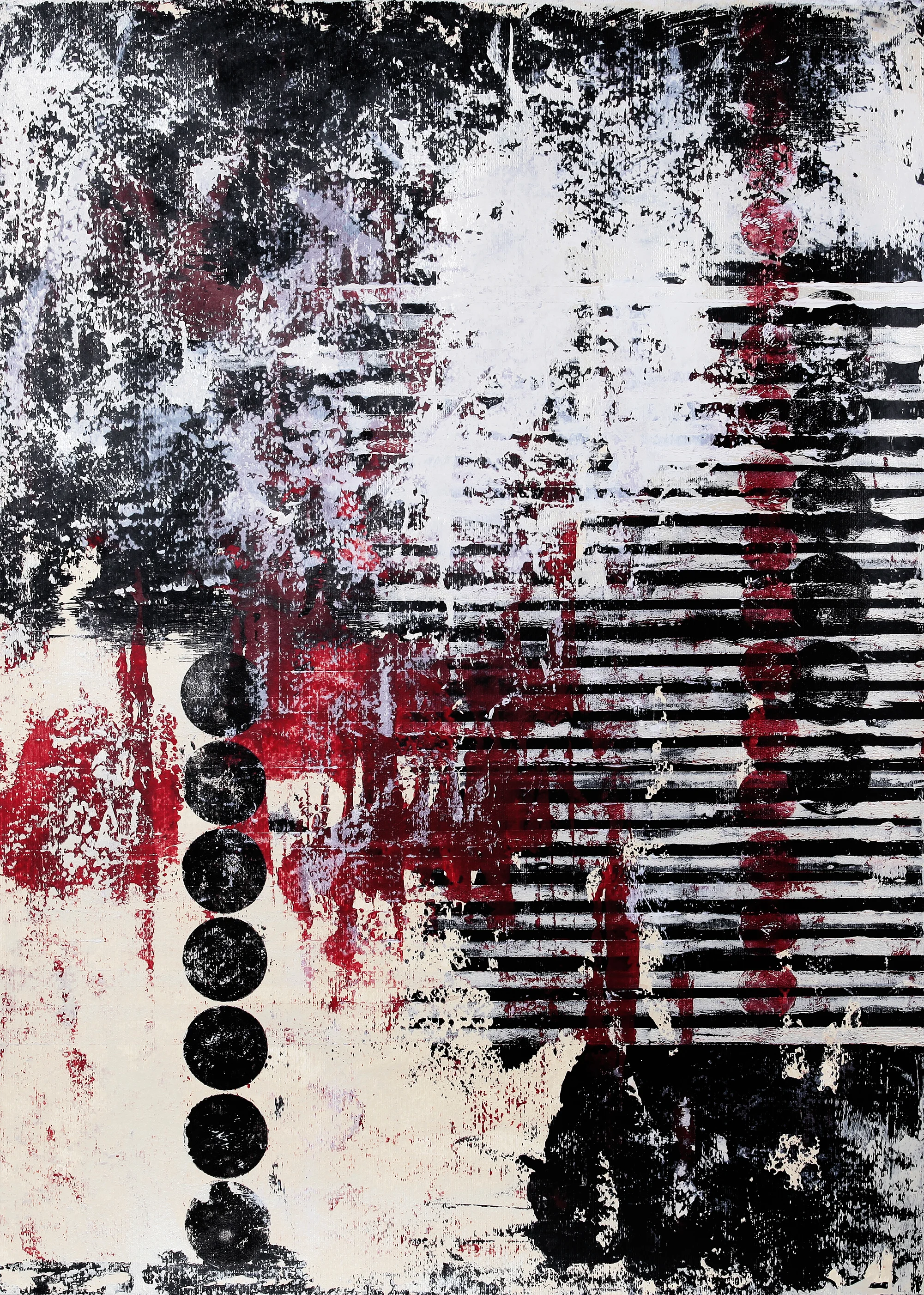 Through VII. - acrylic on paper; 50 x 70 cm; 2019