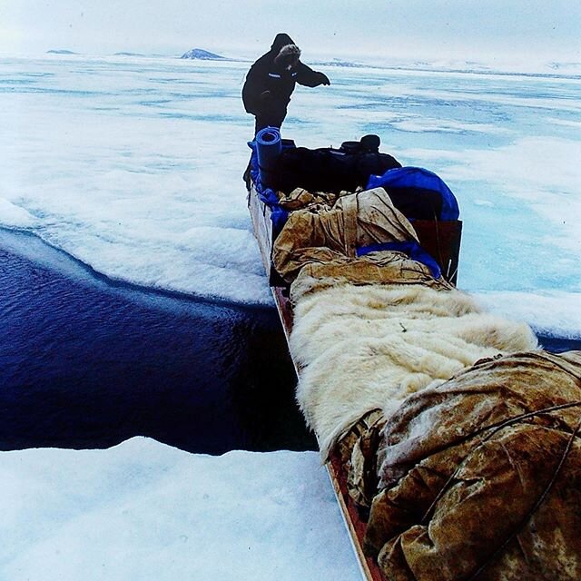 Baffin Island 1995:  After flying into the small Inuit settlement, Clyde River, we immediately packed our gear so we could leave the next day. We had well over a hundred miles to go to get up to Sam Ford Fjord and we were packing camping gear, big wa