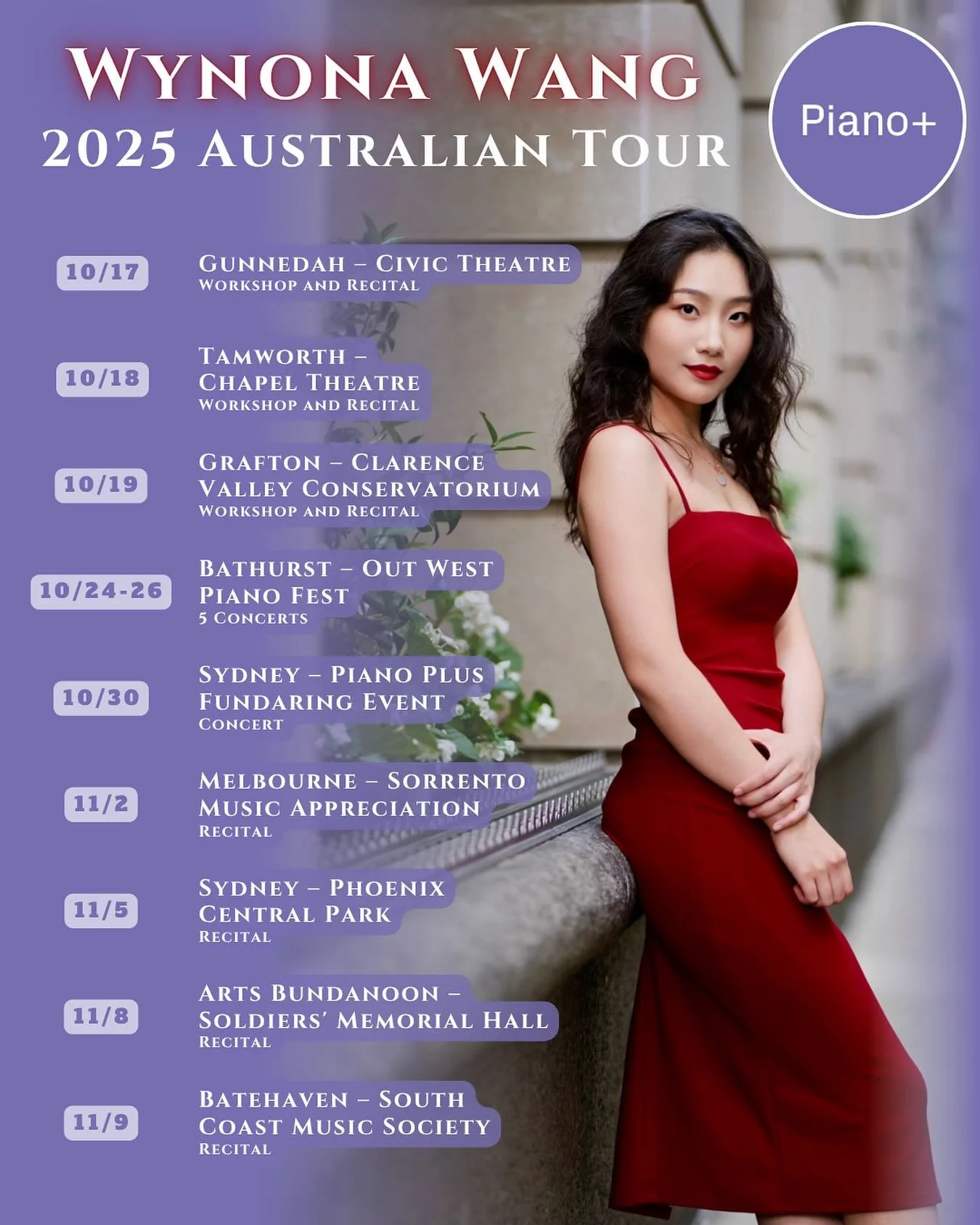 Guess who&rsquo;s back in Aussie land?! 🇦🇺✨
So happy to be here again and kicking off my 2025 Australian Tour! It feels amazing to return after the unforgettable moments from the 2023 Sydney International Piano Competition - and I can&rsquo;t wait 