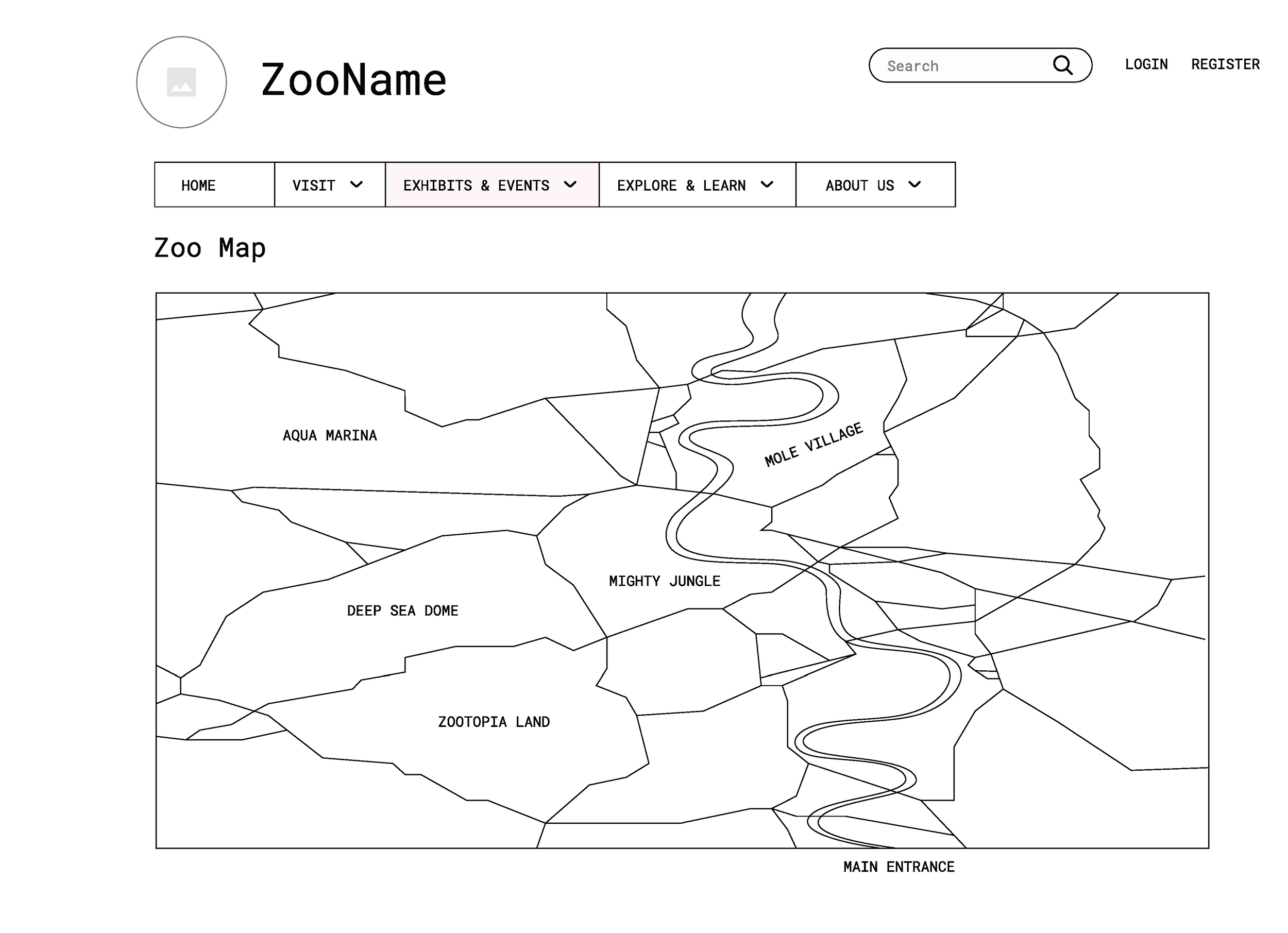 Zoo Map Template