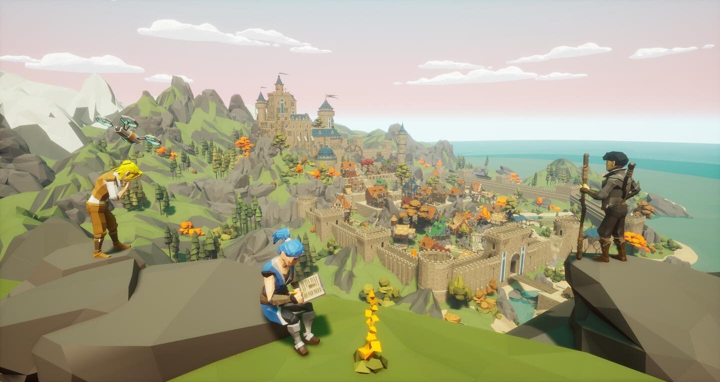 Proof of concept for a title page I have in mind. #Wayfinders #WayfindersRPG #RPG #unrealengine #ue5 #lowpoly #picturesque #proofofconcept #indiegamedev #gamedevelopment #solodev #slowlybutsurely