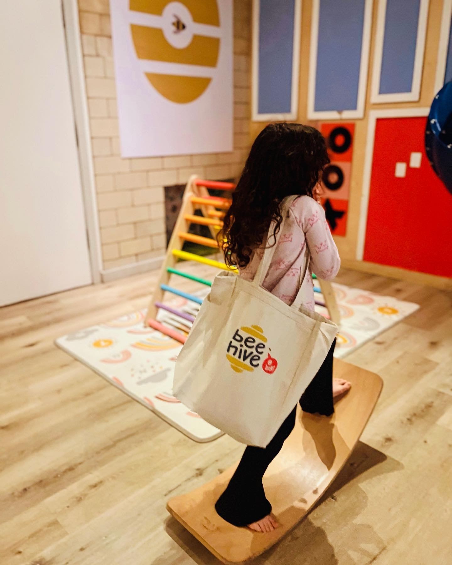 Beehive tote modeled by my babe while on a wavy board 🌻🐝

I made a t-shirt for myself for fun a while back (and one for a sweet kiddo that frequents our space) and then a few friends/ family asked for one! So now we have tees for toddlers up to gro