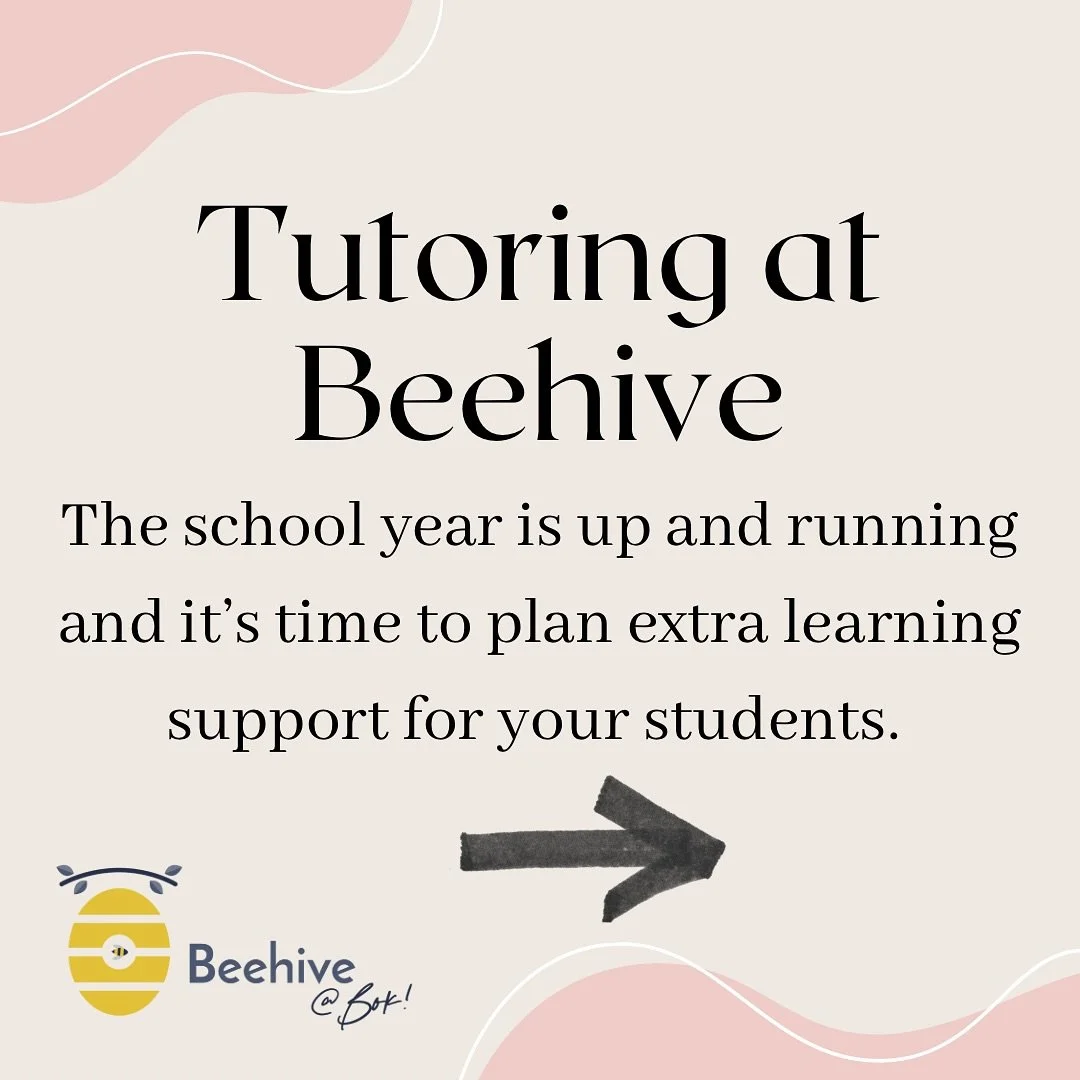 Tutoring at Beehive 📚 

➡️ to learn more about our newest and growing program at Beehive. Right now, our tutors specialize in pre-k through 4th grade including reading, writing, math, science and organizational skills/ executive functioning skills. 