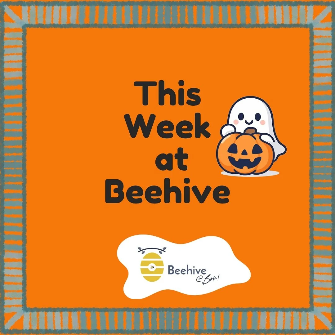 A day late but hey! here we are 🎃 
➡️ to see all of the things happening at Beehive this week 
👻 Join Us 👻