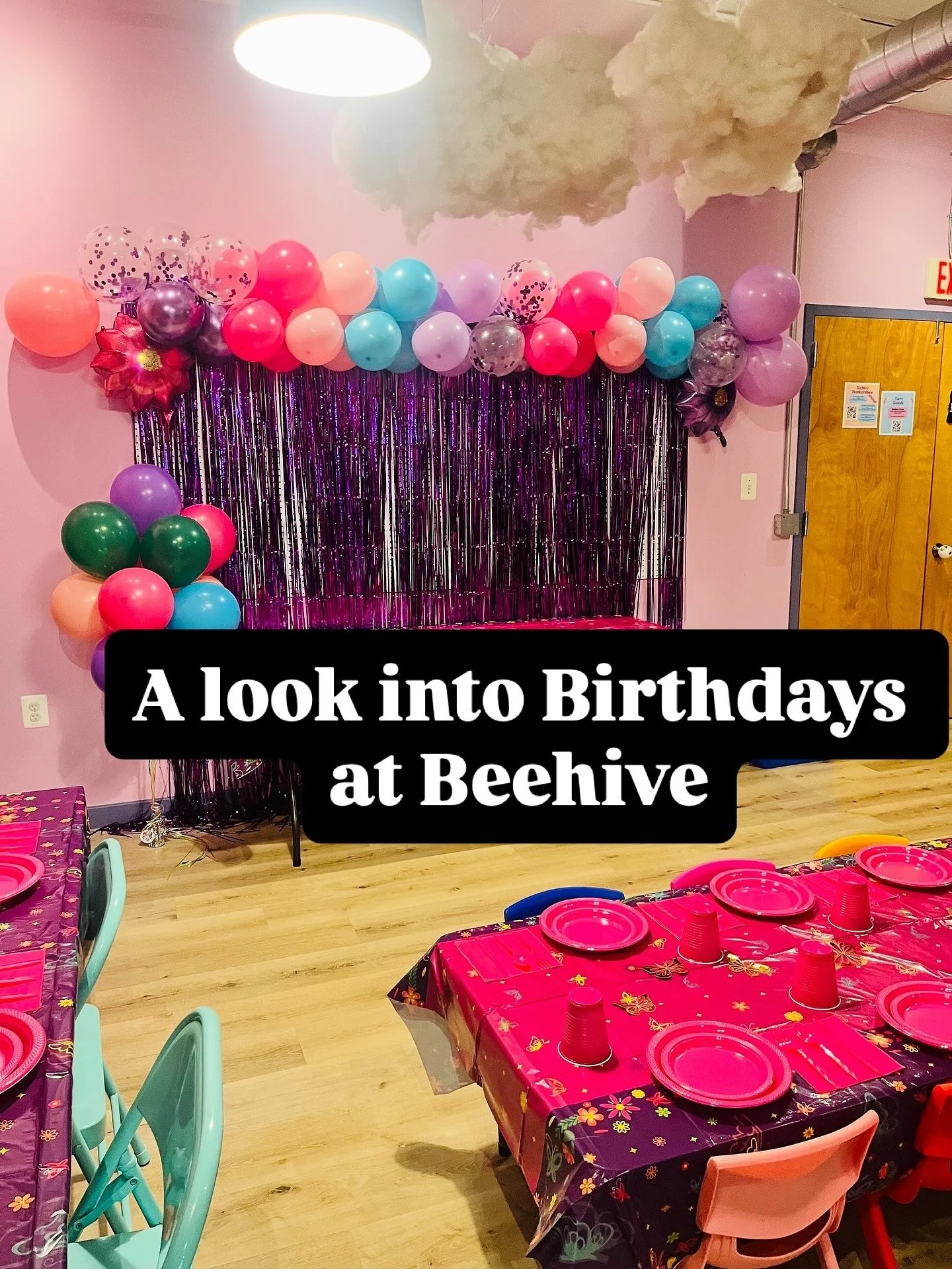 ➡️ to learn about our parties at Beehive 🌻🎈